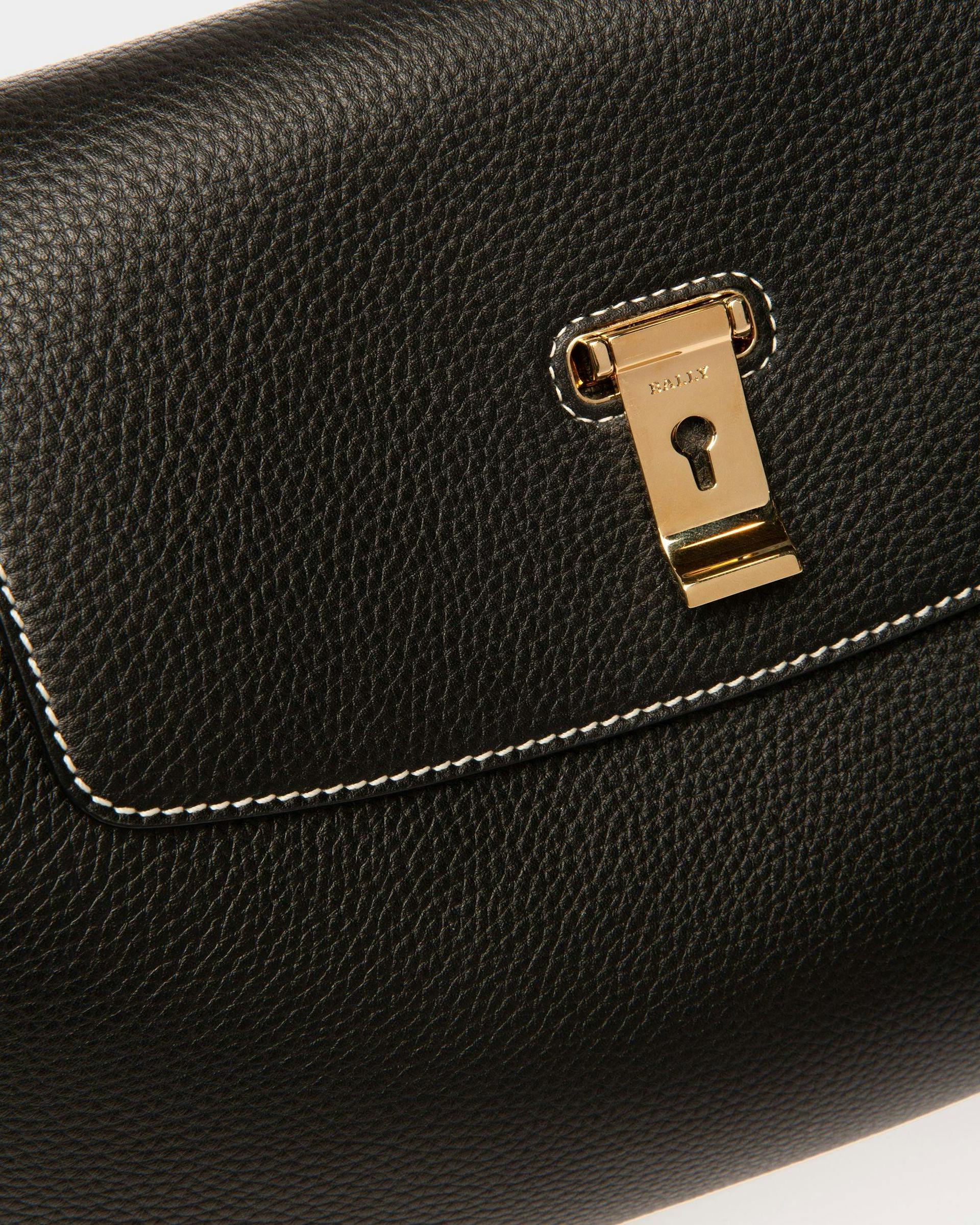 Lock Me Top Handle Bag In Black Leather - Women's - Bally - 02