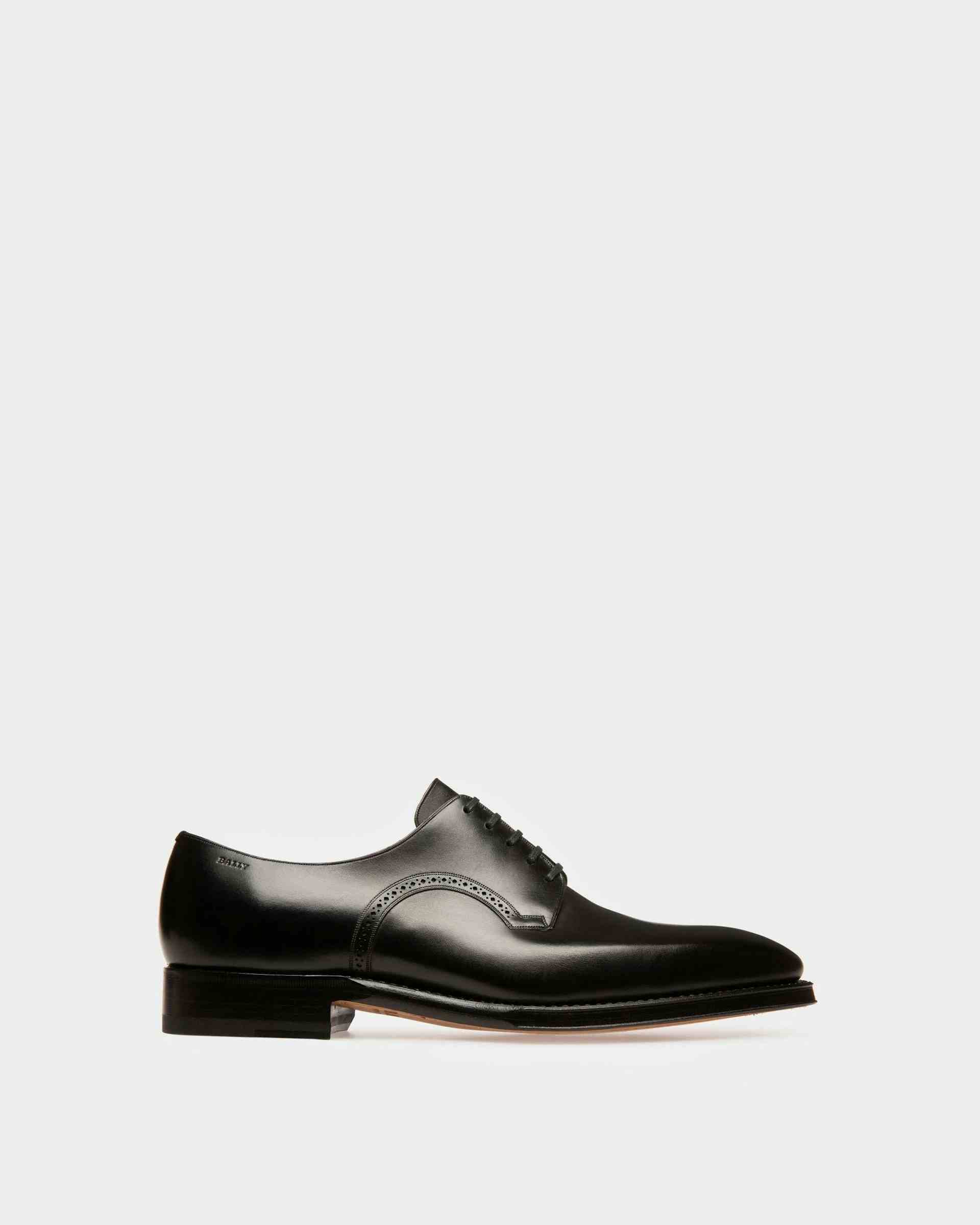 Scamardo Men's Leather Derby Lace-Up Shoe In Black - Homme - Bally