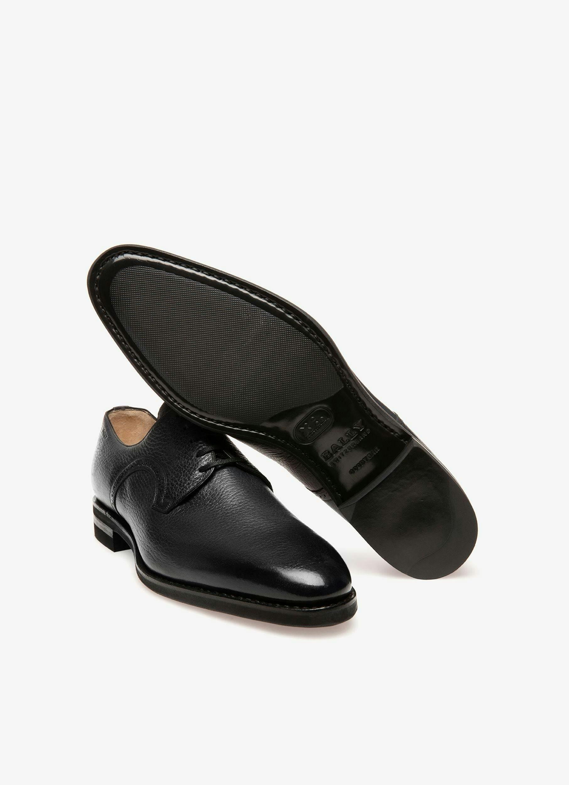 Scribe Novo Derby Shoes In Black Leather - Men's - Bally - 03