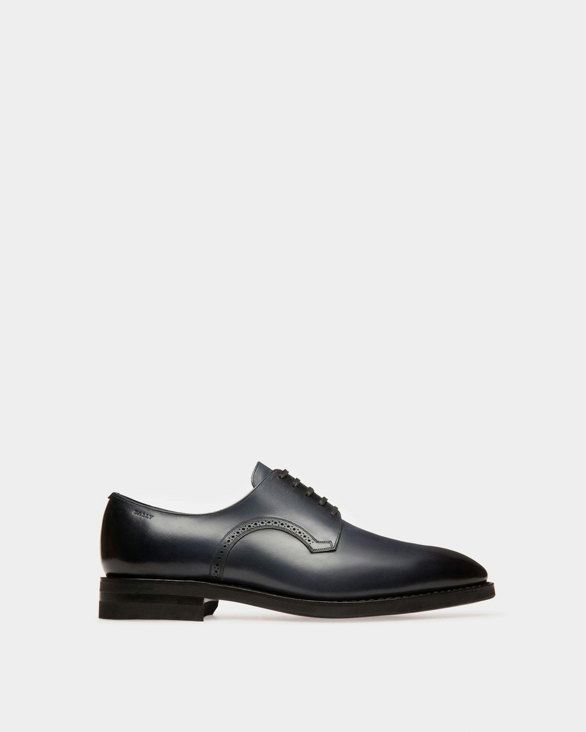 Scrivani Leather Derby Shoes In Navy - Men's - Bally - 01
