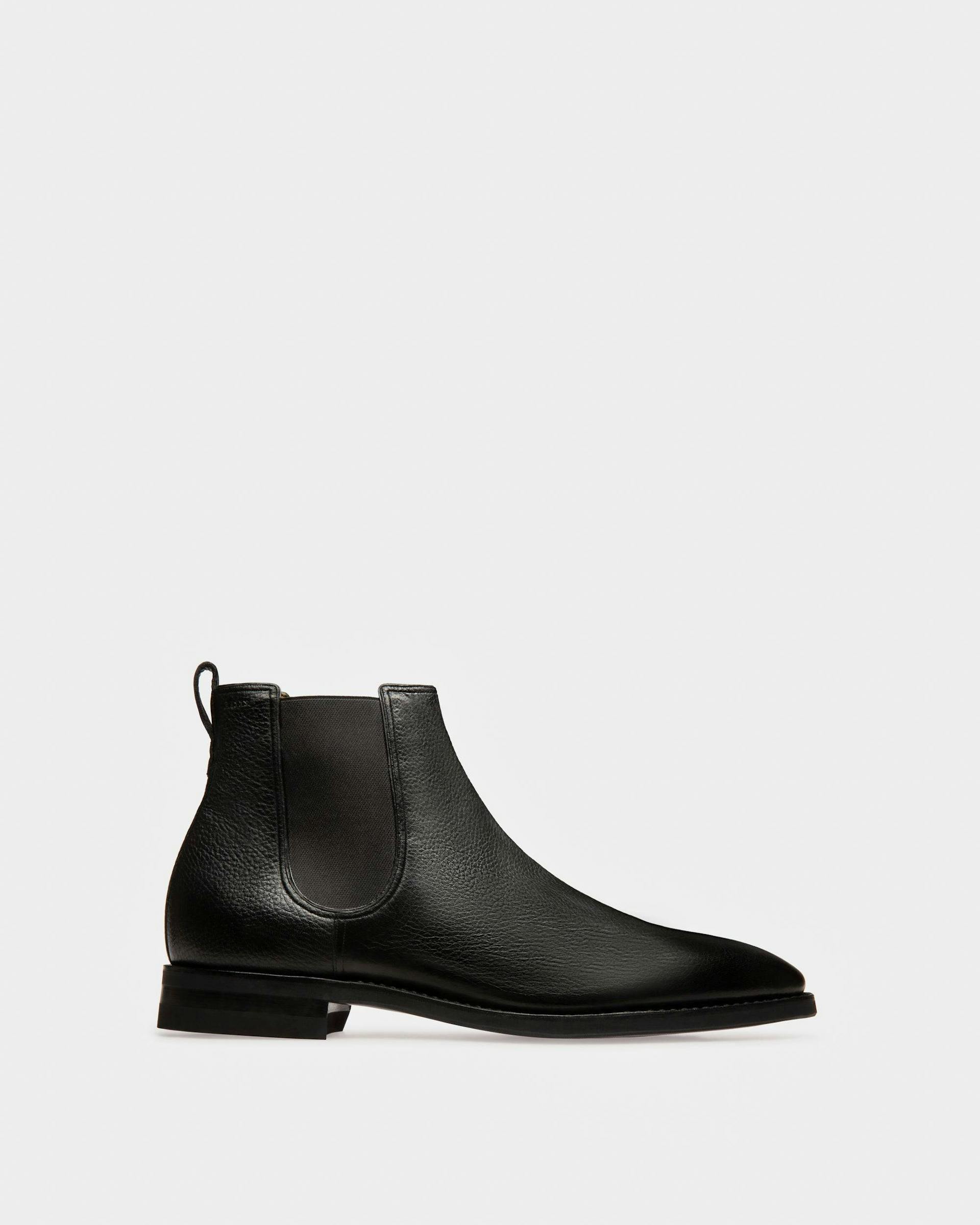 Men's Scribe Novo Booties In Black Leather | Bally | Still Life Side