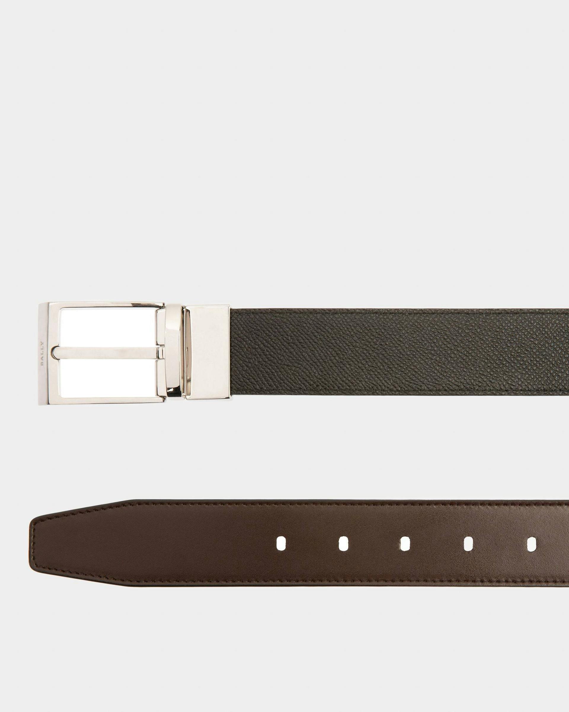 Shiff Leather 35mm Belt In Black - Men's - Bally - 02