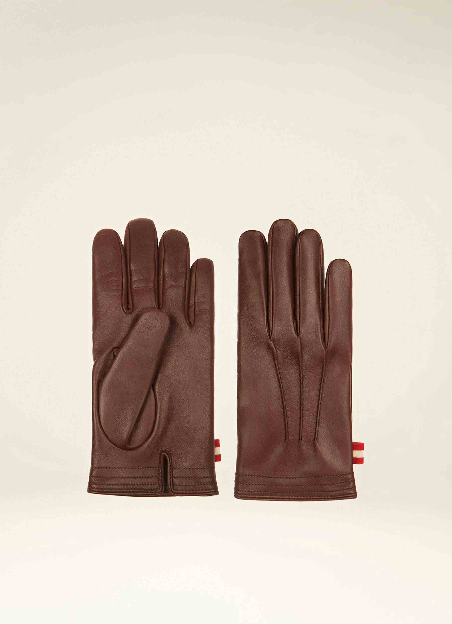 Leather Gloves In Brown - Homme - Bally