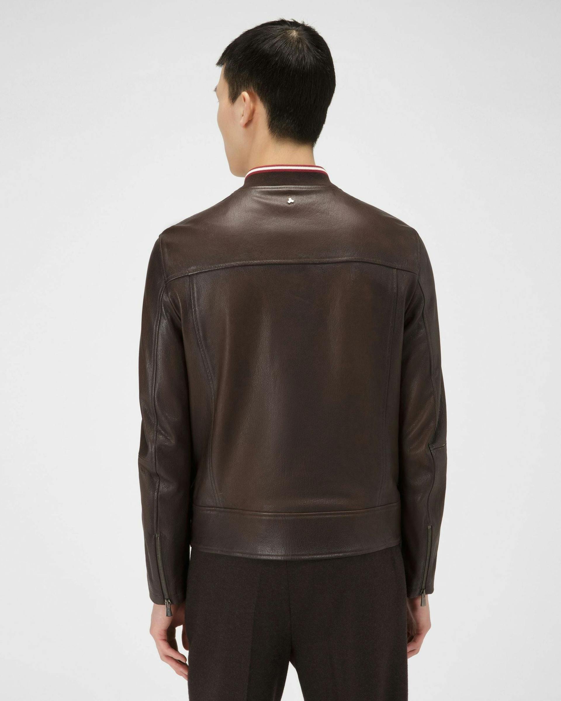 Leather Blouson Jacket In Brown - Men's - Bally - 03