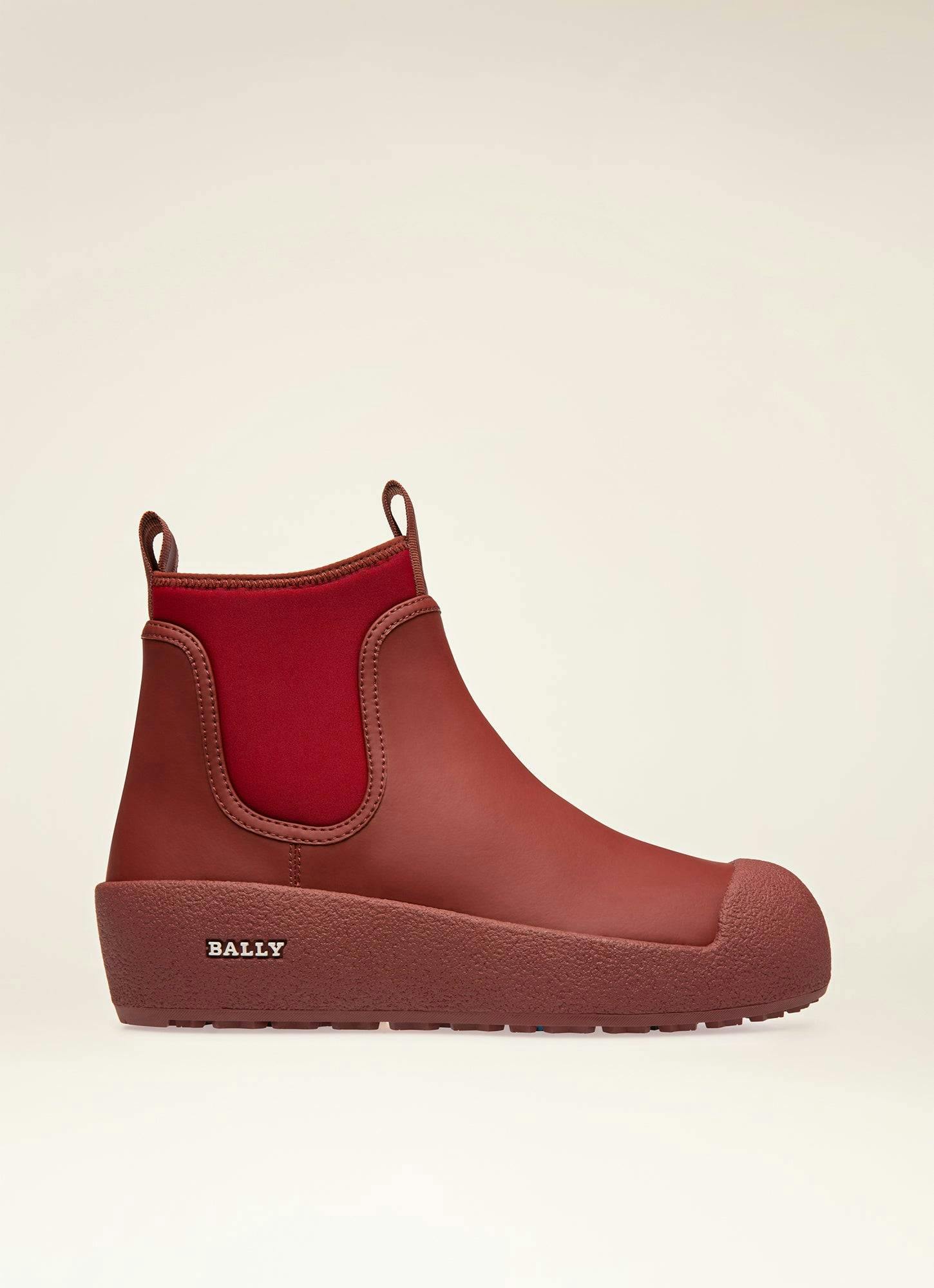 BALLY CURLING Leather Boots In Heritage Red - Women's - Bally - 01