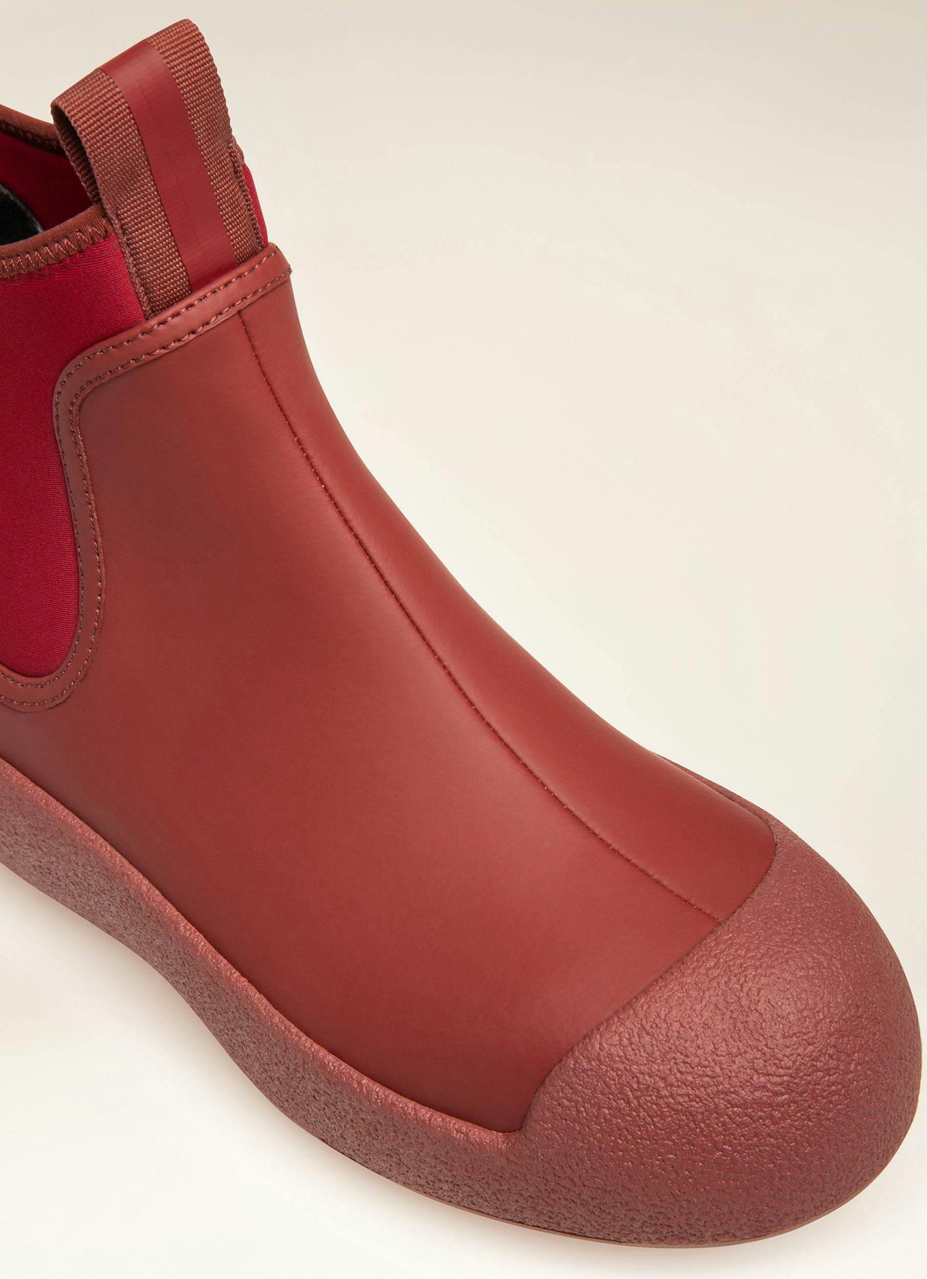 BALLY CURLING Leather Boots In Heritage Red - Women's - Bally - 02