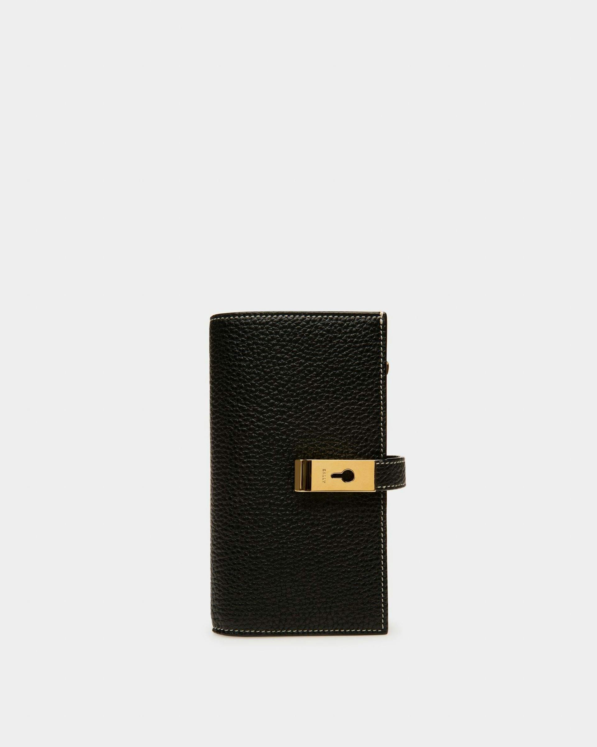 Lock Me French Wallet In Black Leather - Women's - Bally - 01