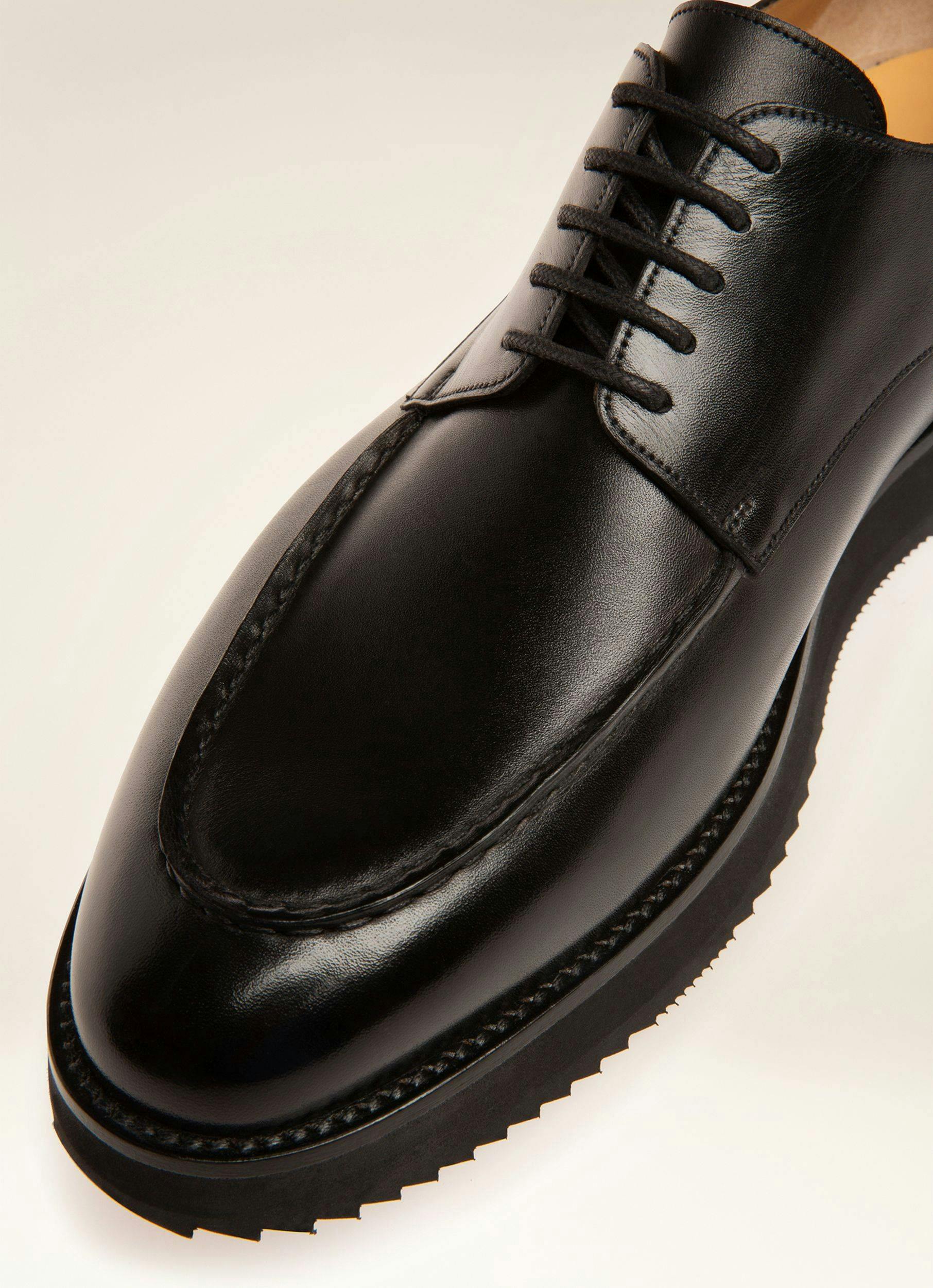 PICCADILLY Leather Derby Shoes In Black - Men's - Bally - 02