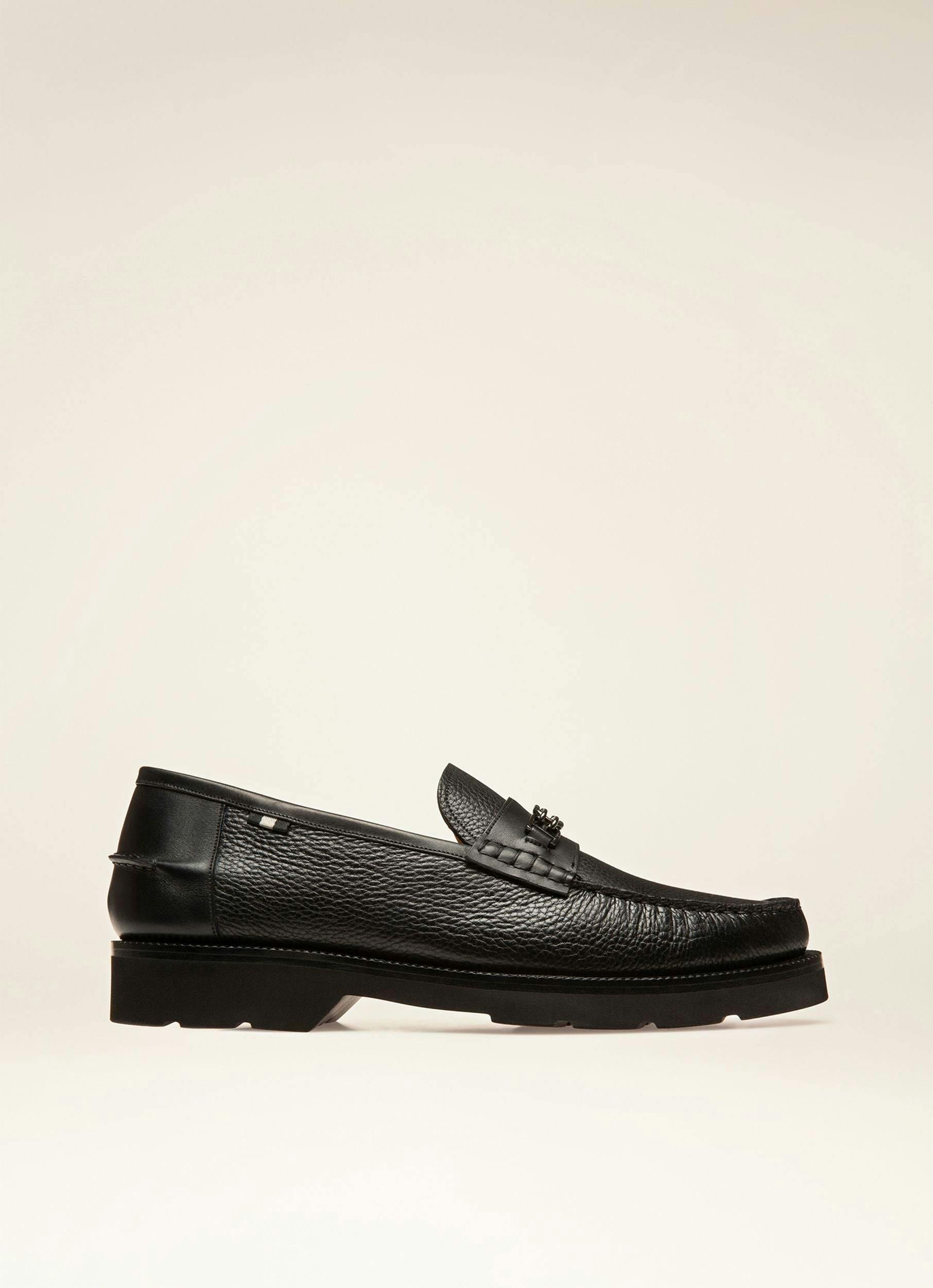 NOTTINGHAM Leather Loafers In Black - Men's - Bally - 01