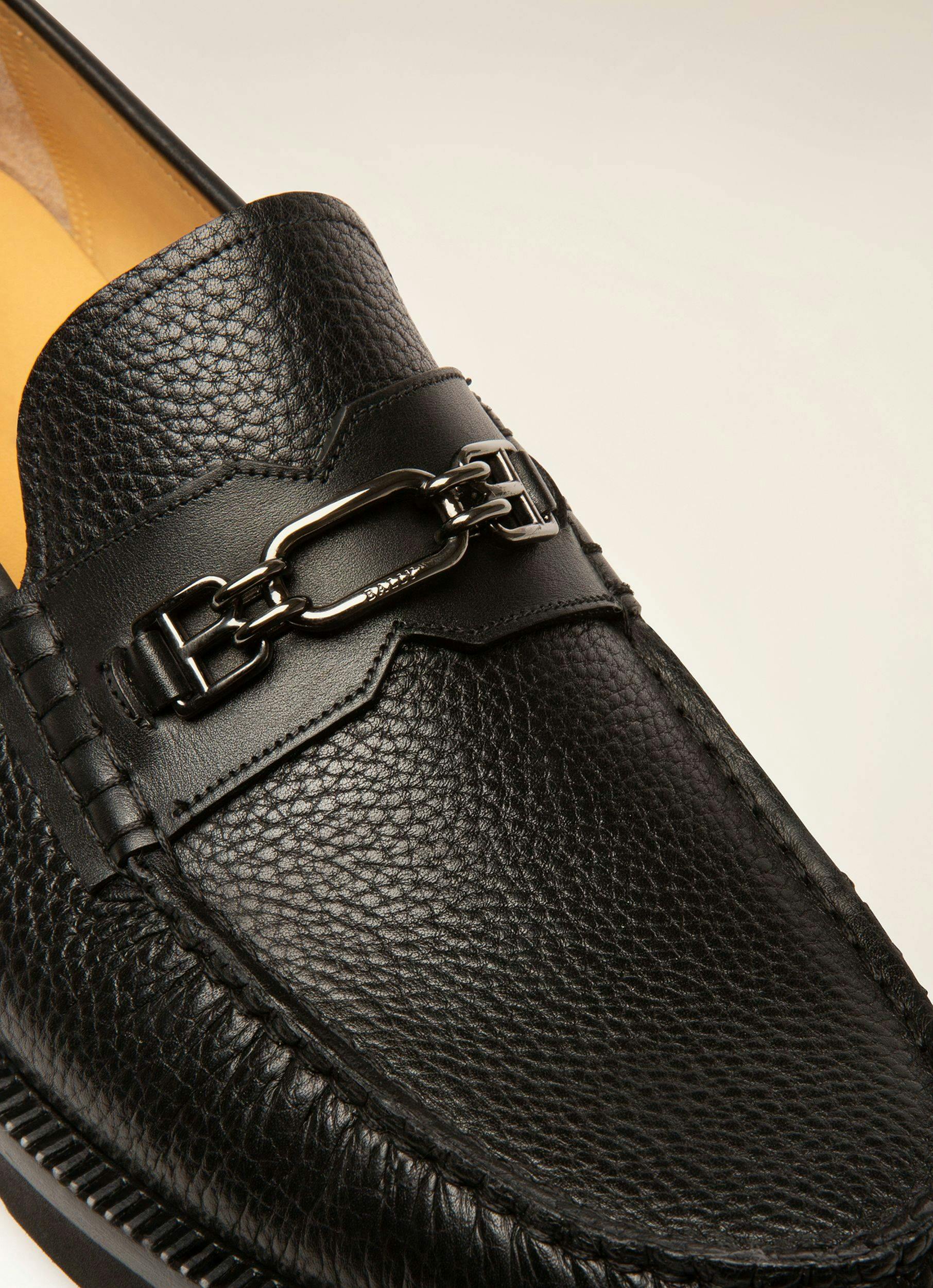 NOTTINGHAM Leather Loafers In Black - Men's - Bally - 02