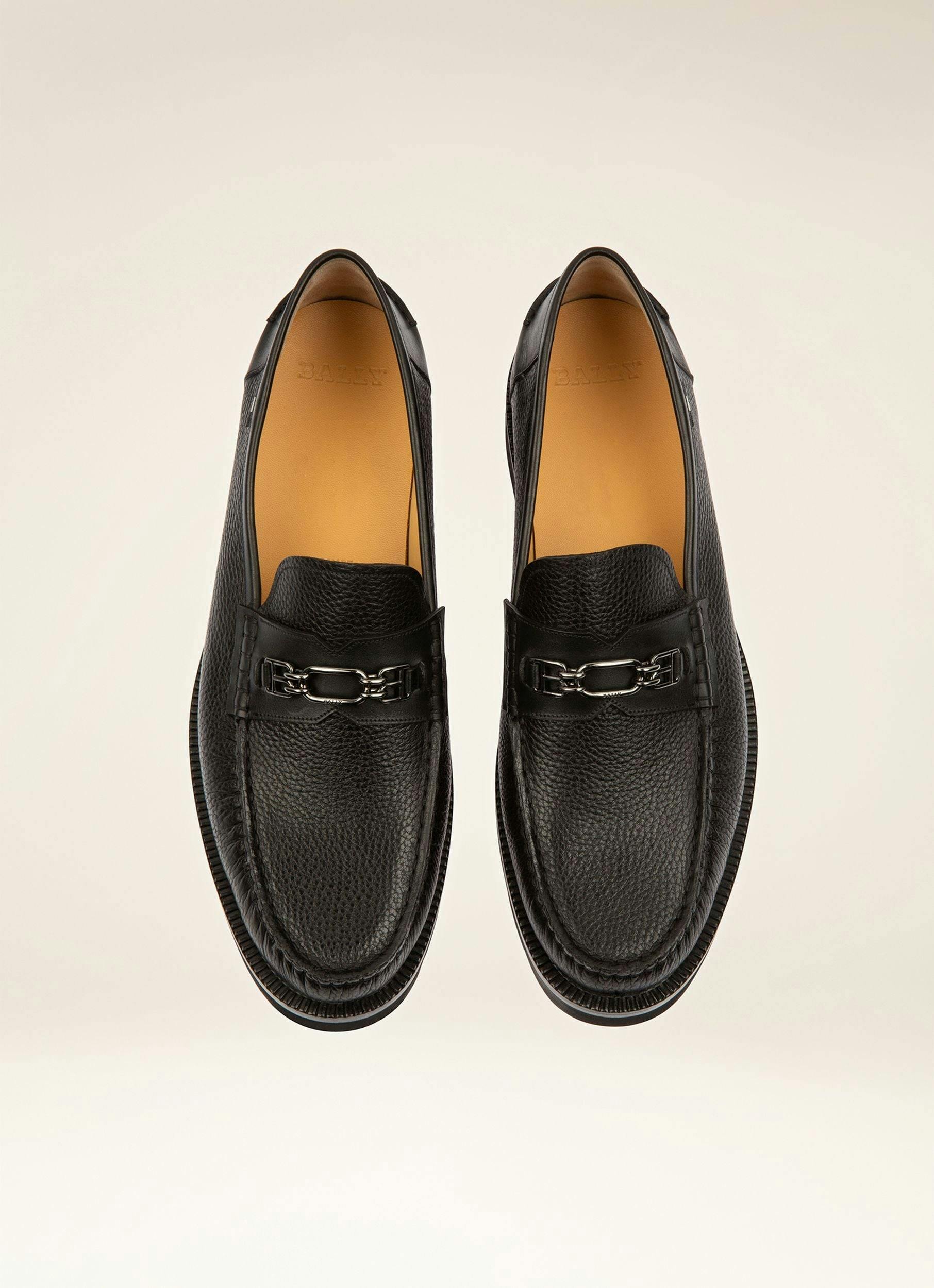 NOTTINGHAM Leather Loafers In Black - Men's - Bally - 04