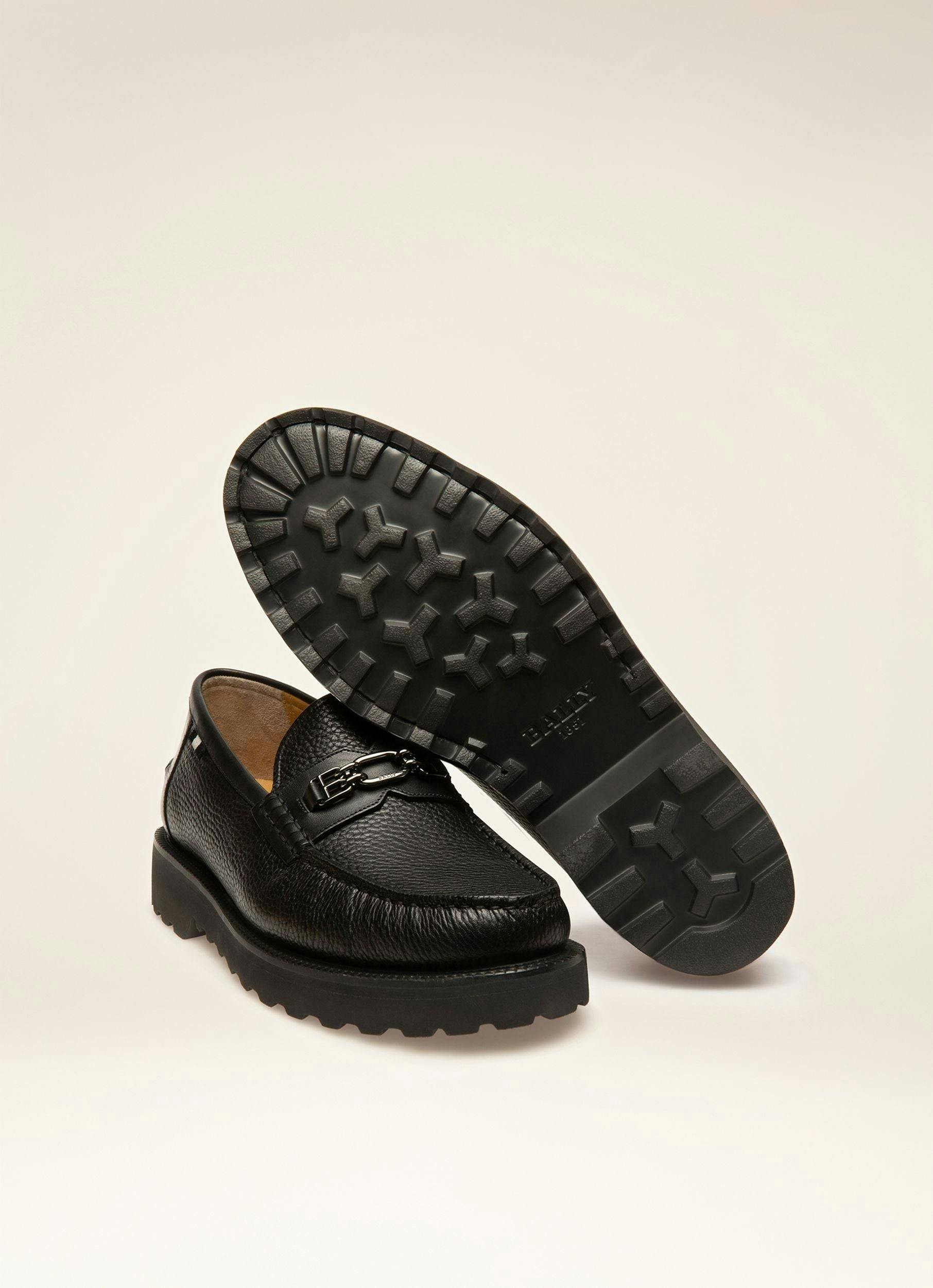 NOTTINGHAM Leather Loafers In Black - Men's - Bally - 05