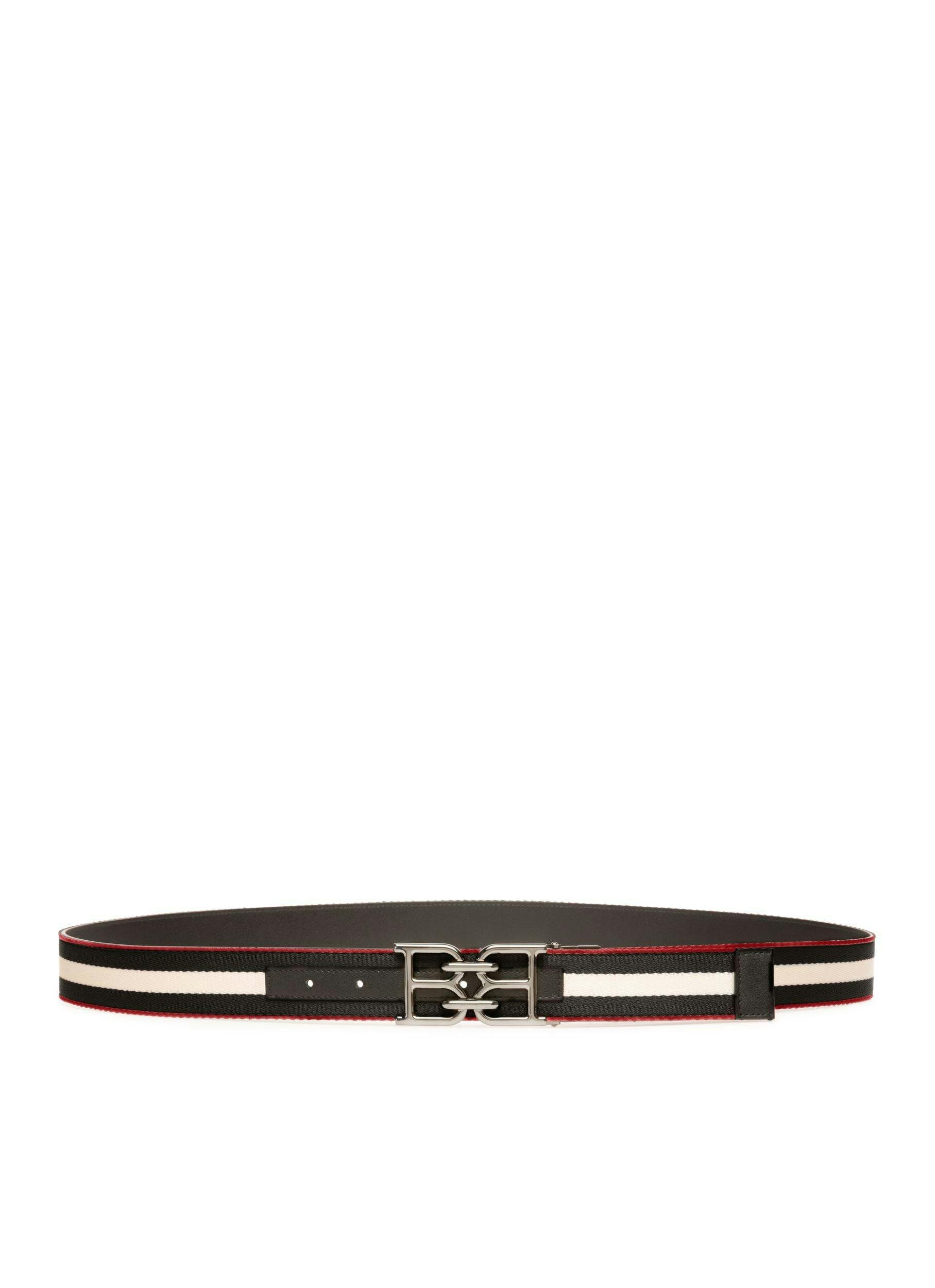 B-Chain Leather 35mm Belt In Black - Men's - Bally - 01