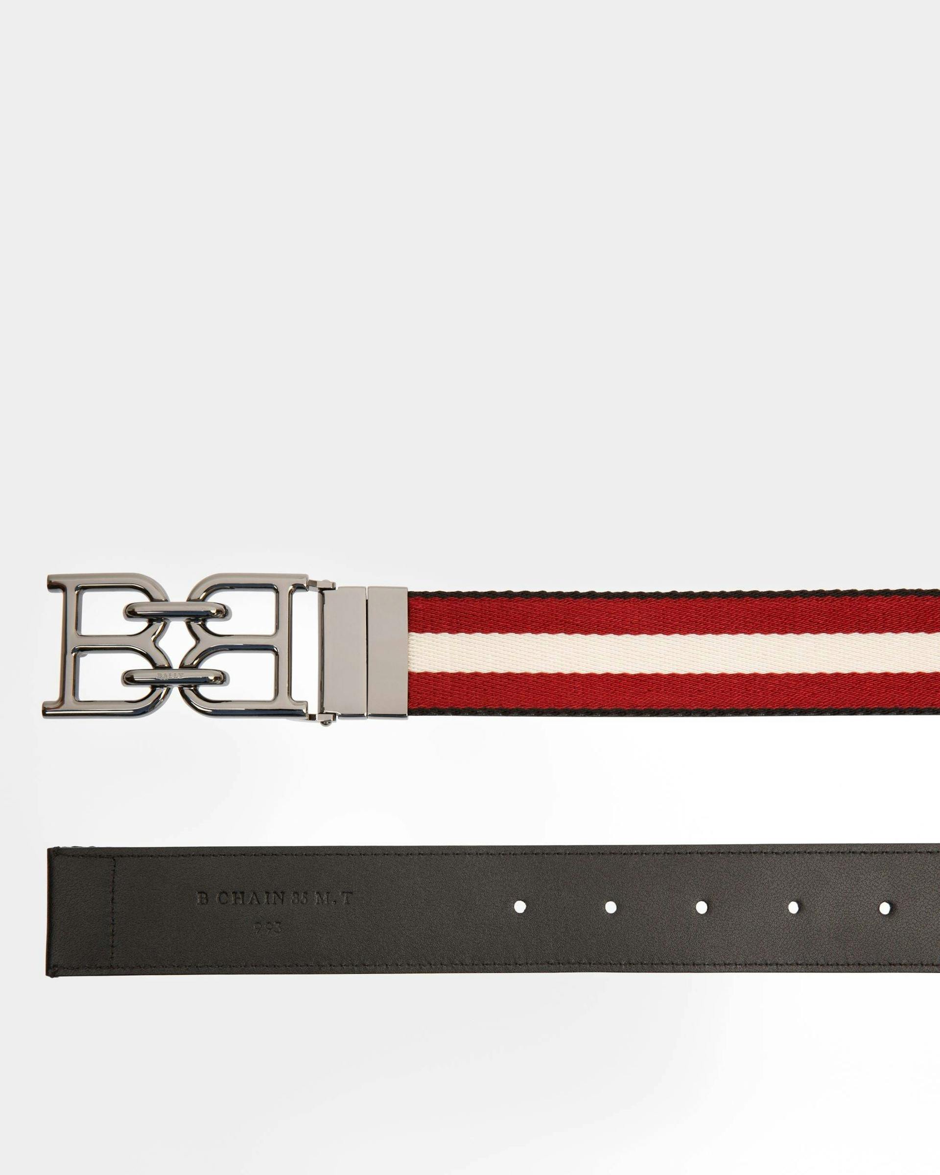 B-Chain Fabric 35mm Belt In Black - Men's - Bally - 02