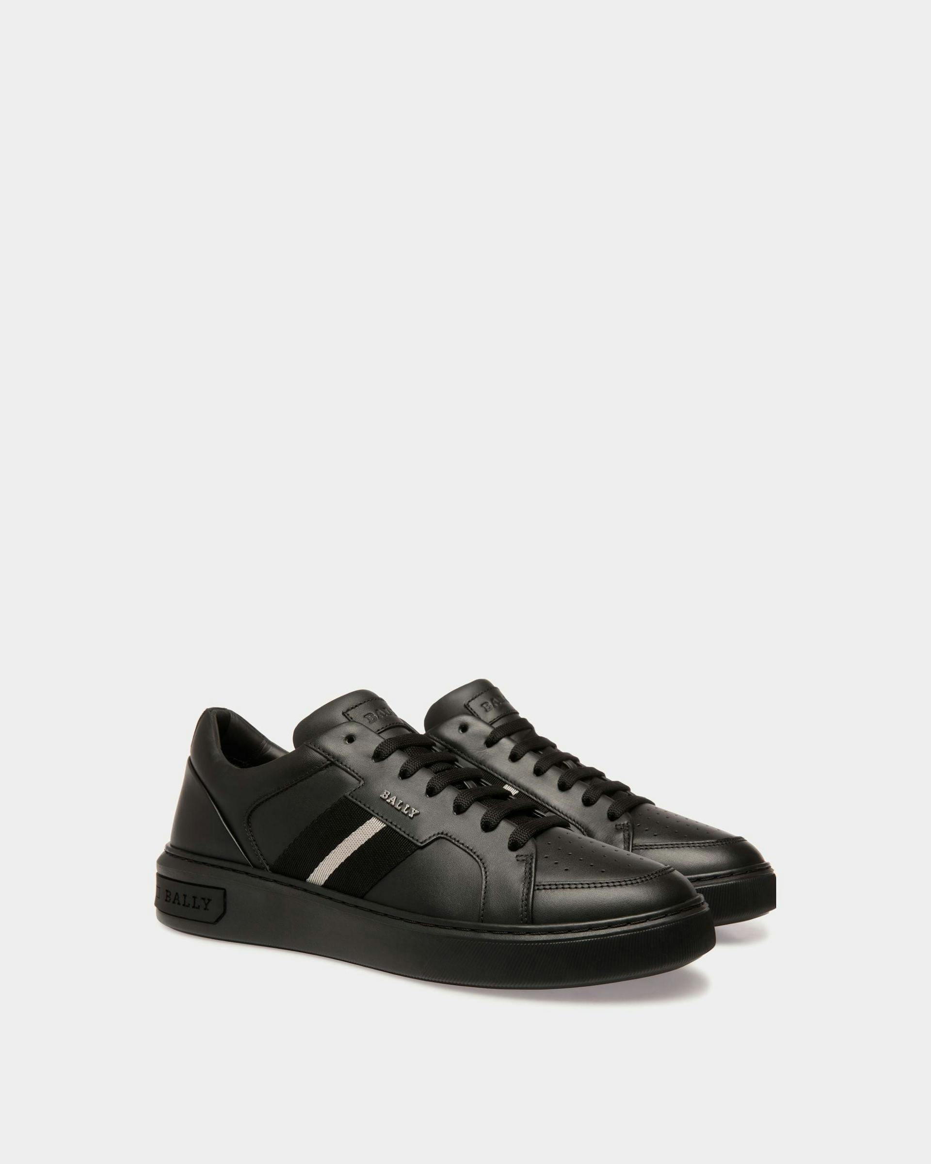 Moony Leather Sneakers In Black - Men's - Bally - 02