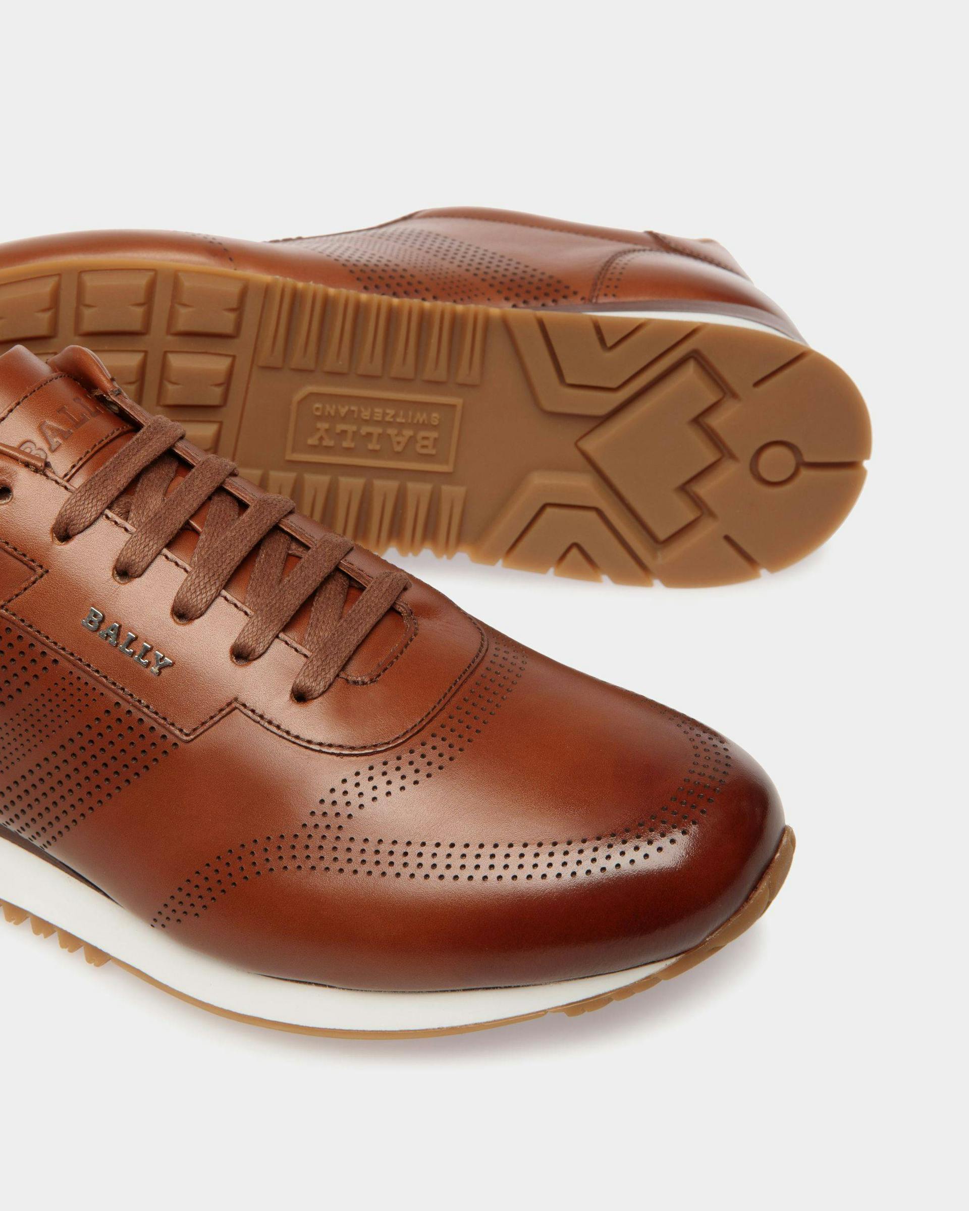 Asken Leather Sneakers In Brown - Men's - Bally - 05