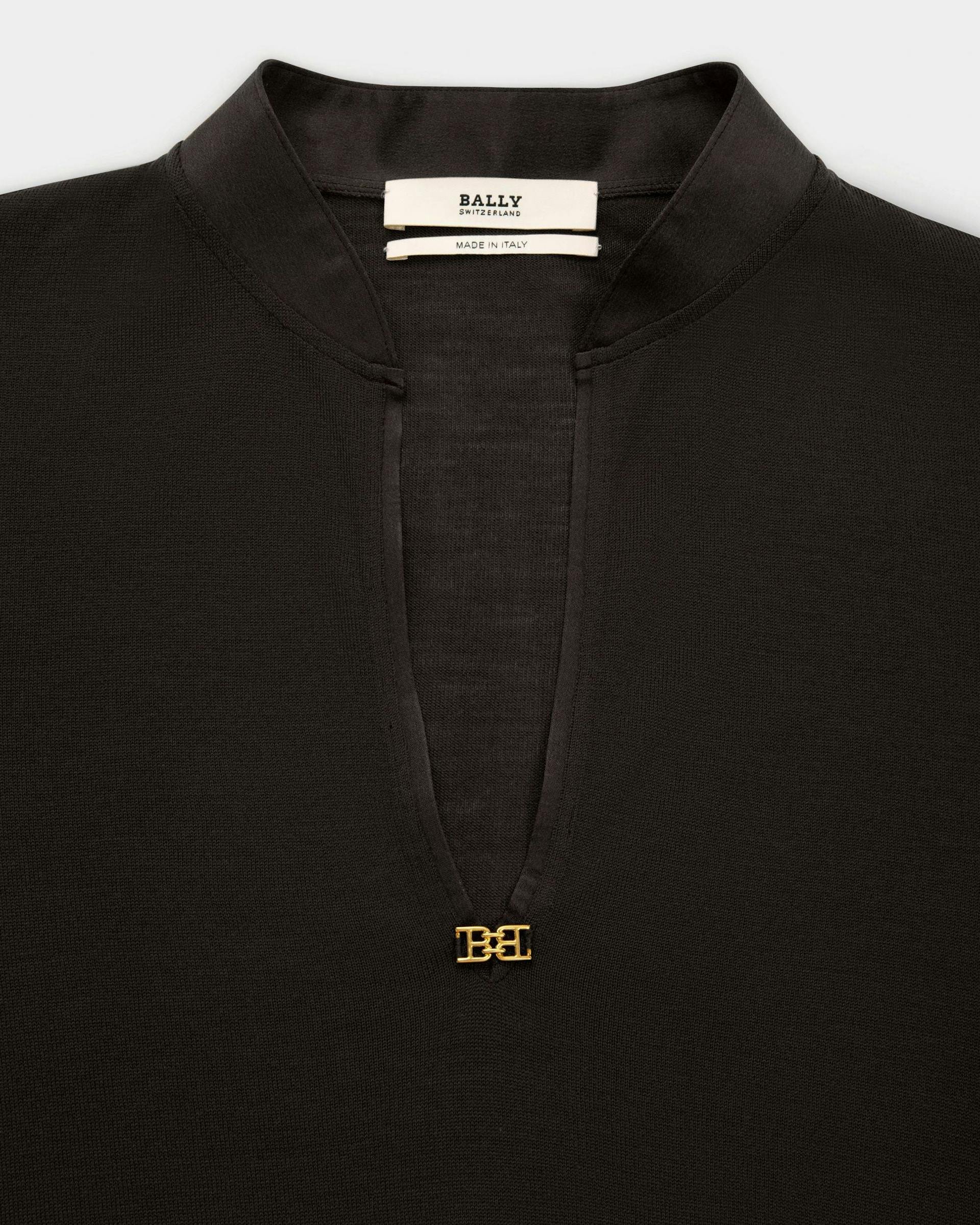 Wool T-Shirt In Black - Women's - Bally - 03