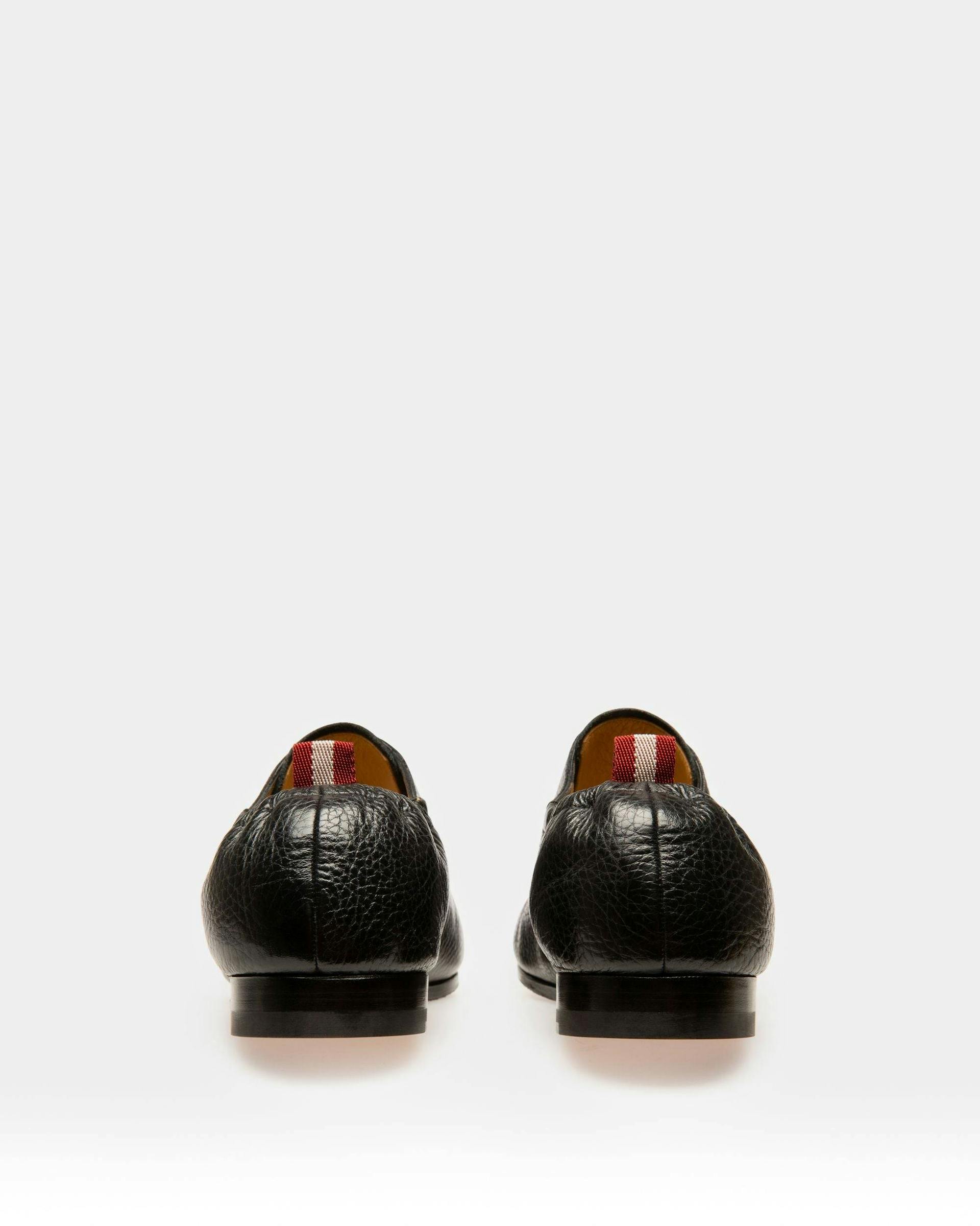 Plizard Leather Derby Shoes In Black - Men's - Bally - 03