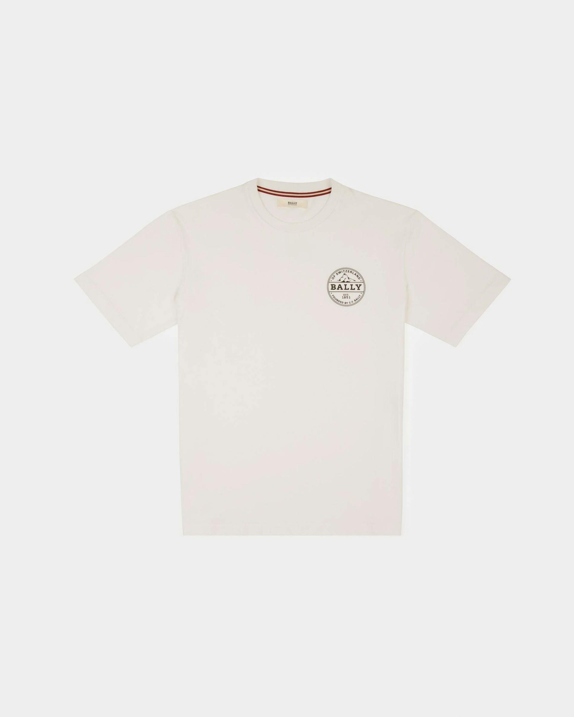 T-Shirt En Coton Blanc - Homme - Bally - 02