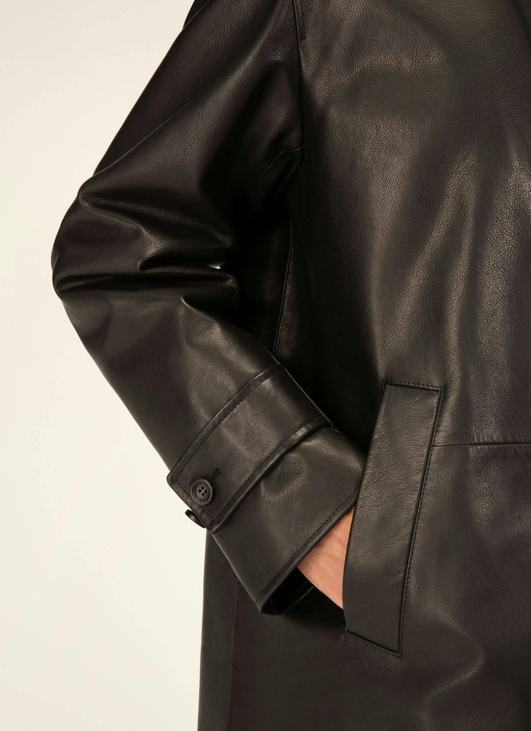 Leather Parka Jacket In Black - Men's - Bally - 02