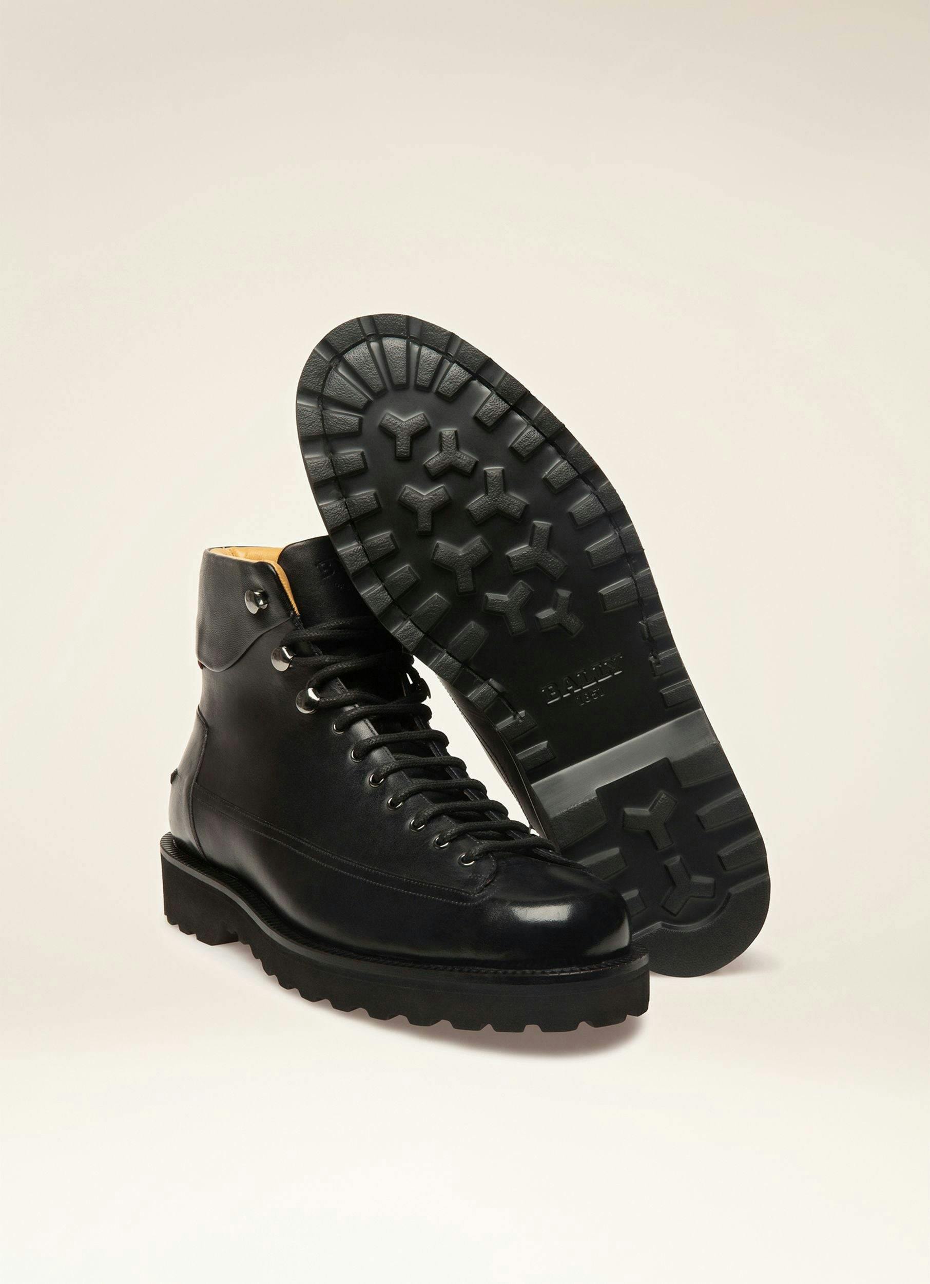 NOTTINGHAM Leather Boots In Black - Men's - Bally - 05