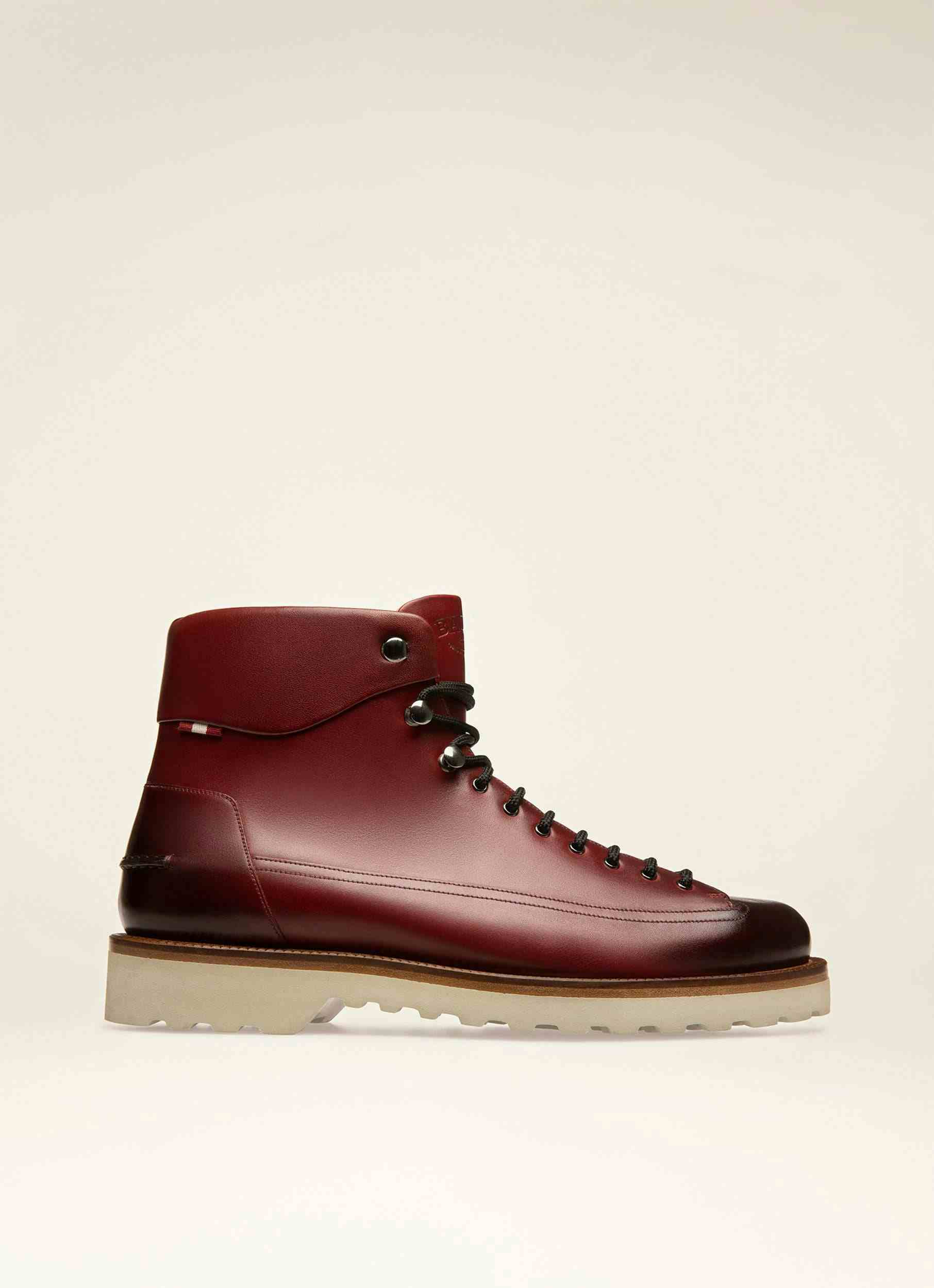 NOTTINGHAM Leather Boots In Heritage Red - Men's - Bally