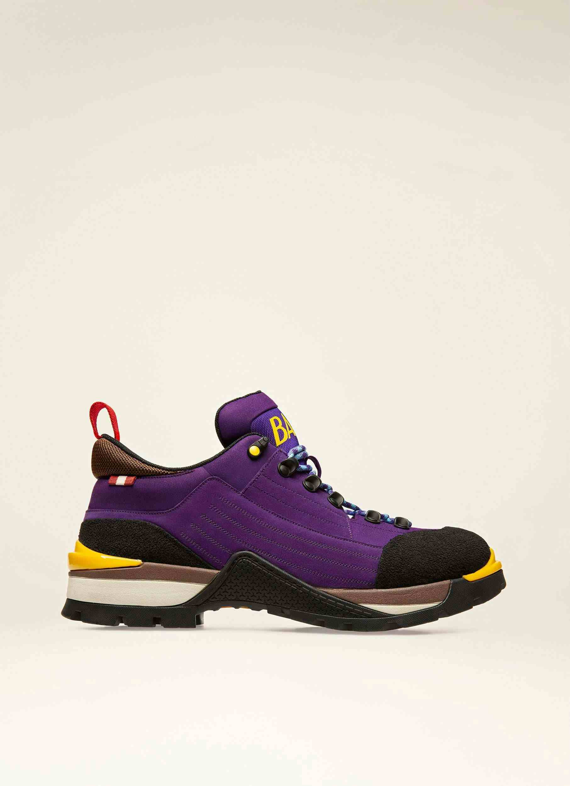 BALLY HIKE Suede Hiking Shoes In Purple - Men's - Bally