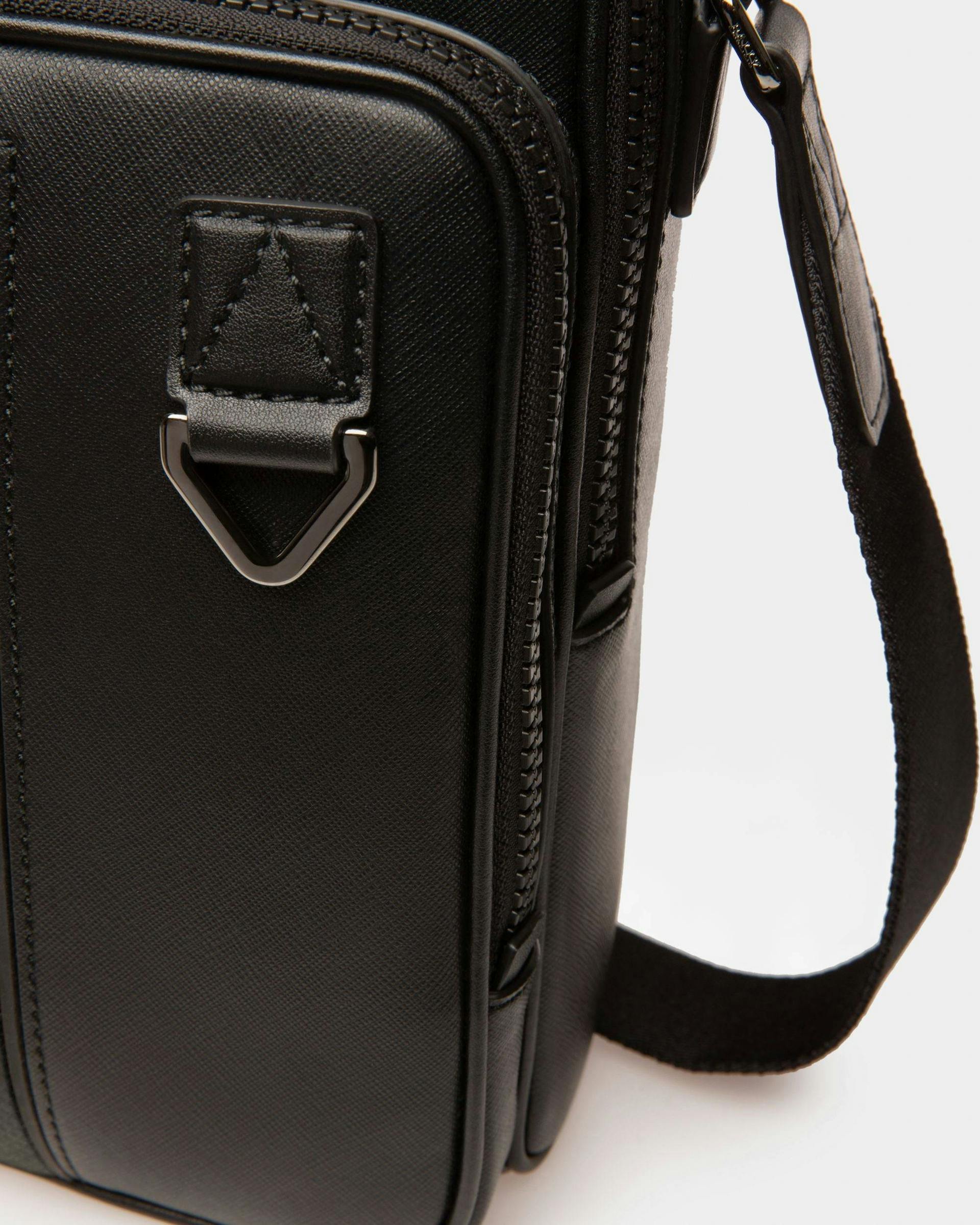 Mackao Leather Crossbody Bag In Black - Men's - Bally - 04
