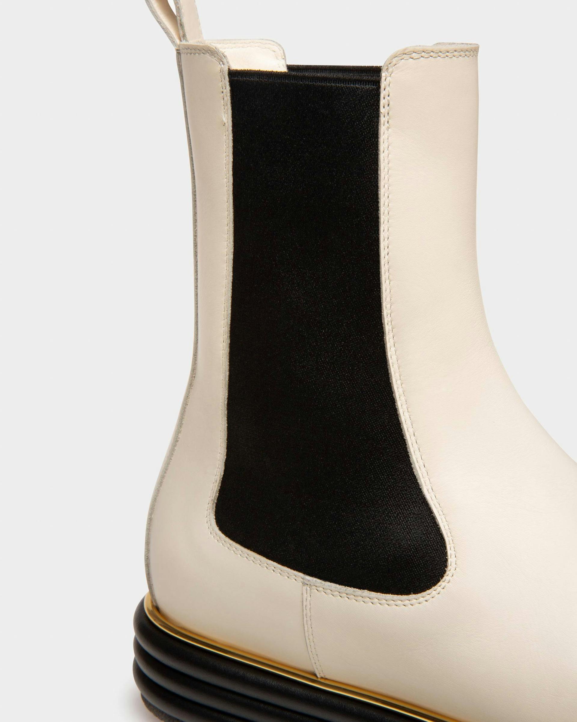 Faelisa Leather Boots In Bone - Women's - Bally - 06