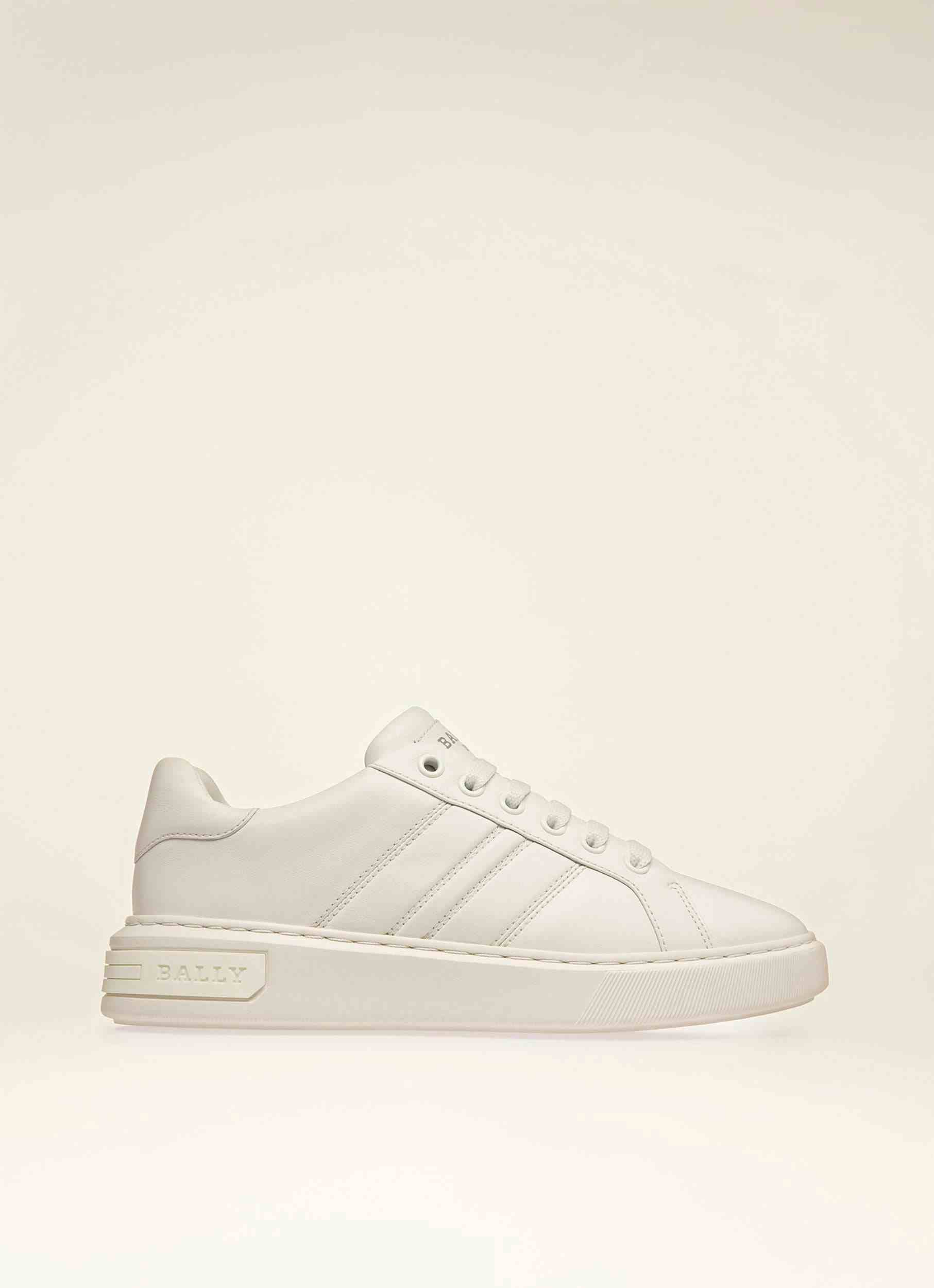 BALLY LIFT Leather Sneakers In White - Women's - Bally