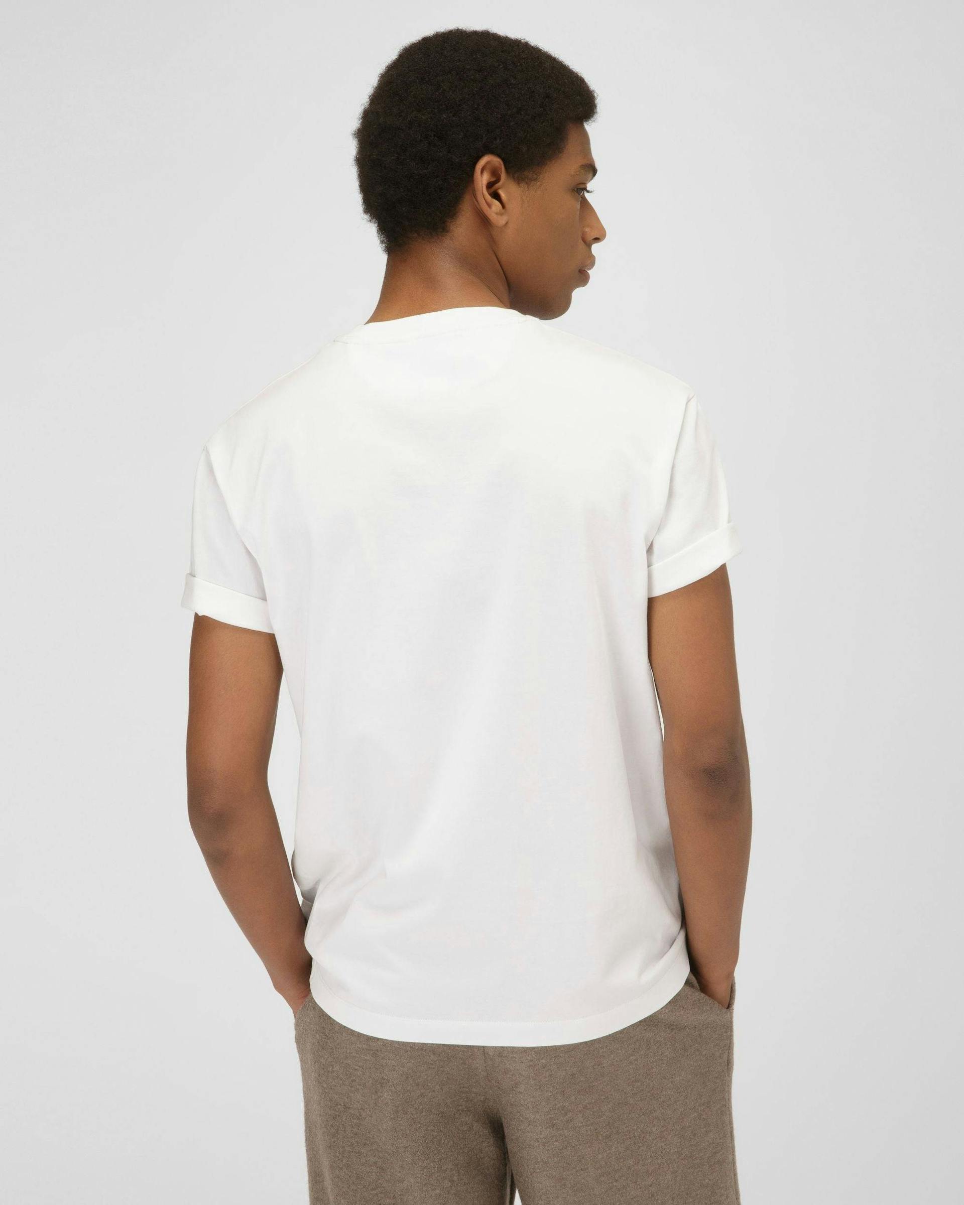 T-Shirt En Coton Blanc - Homme - Bally - 03