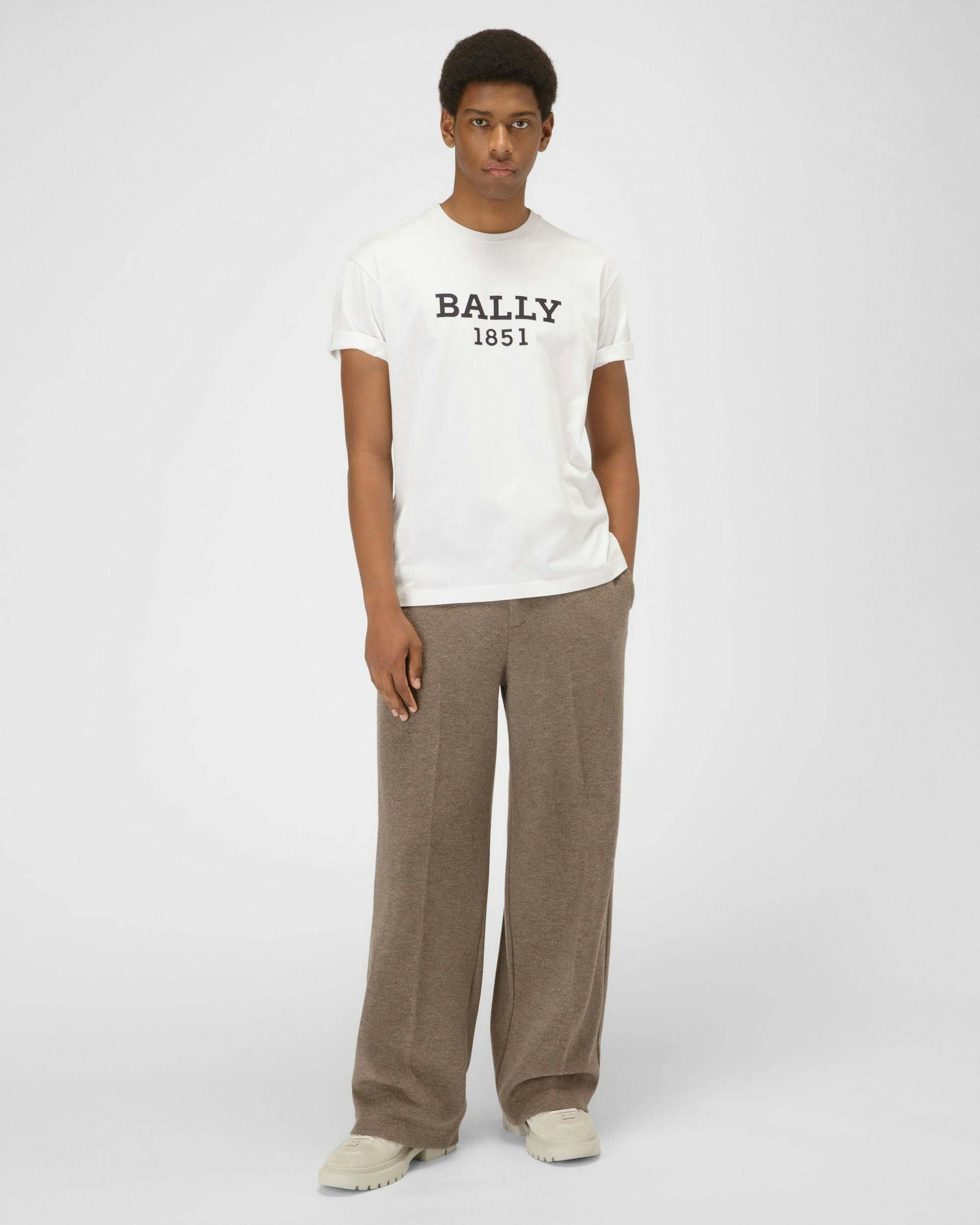 T-Shirt En Coton Blanc - Homme - Bally - 04