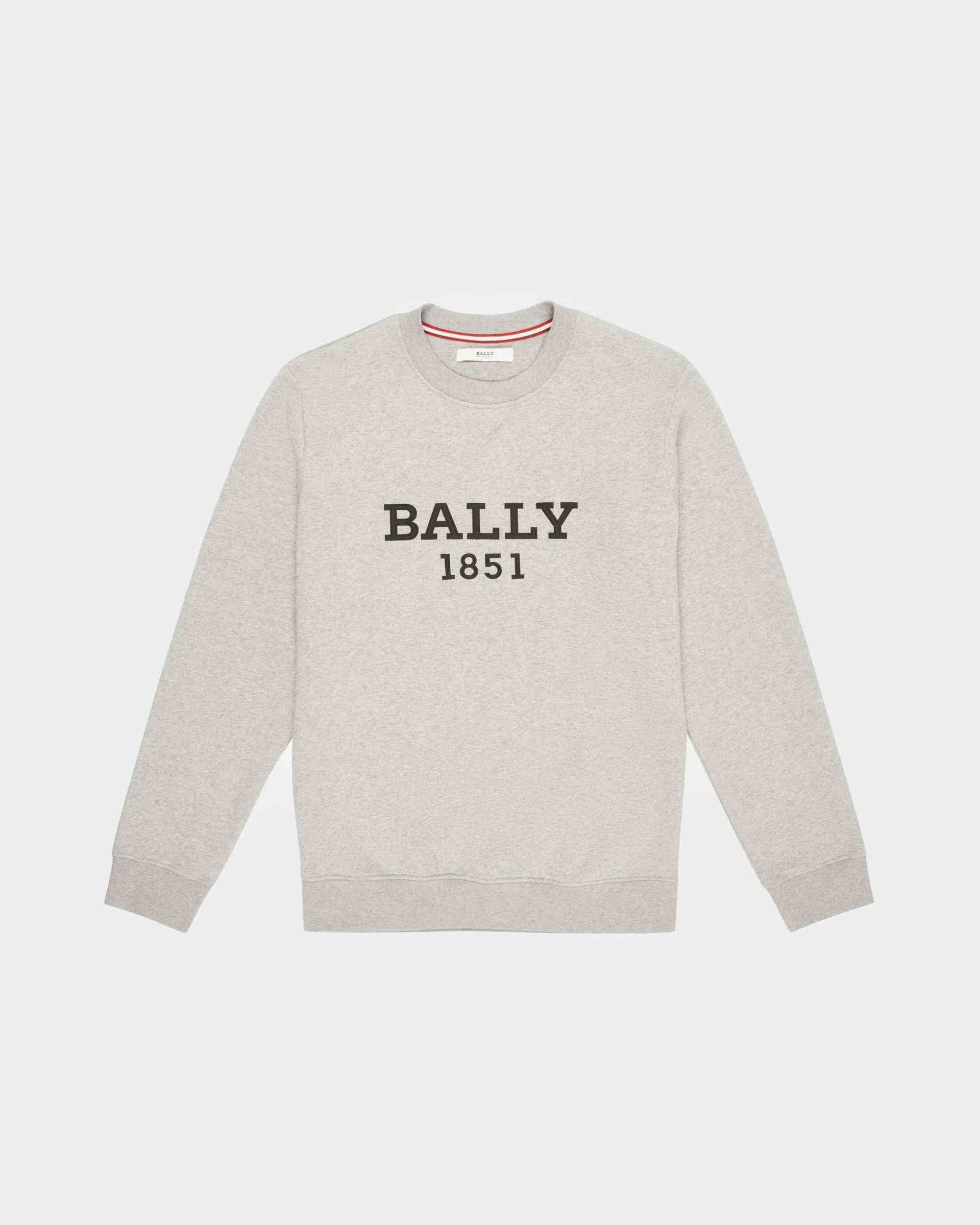 Cotton Sweater In Grey - Men's - Bally