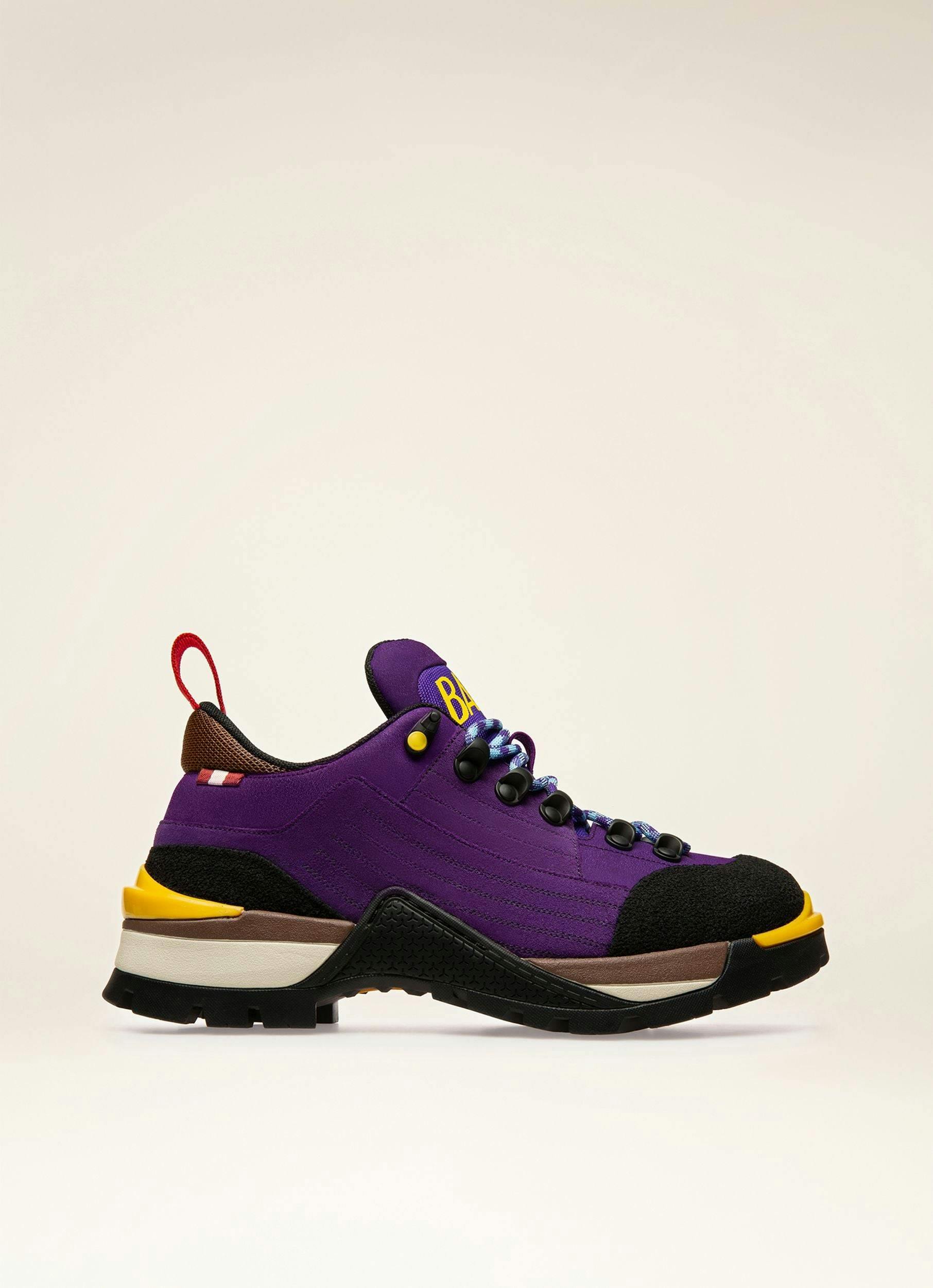 BALLY HIKE Suede Hiking Shoes In Purple - Women's - Bally - 01