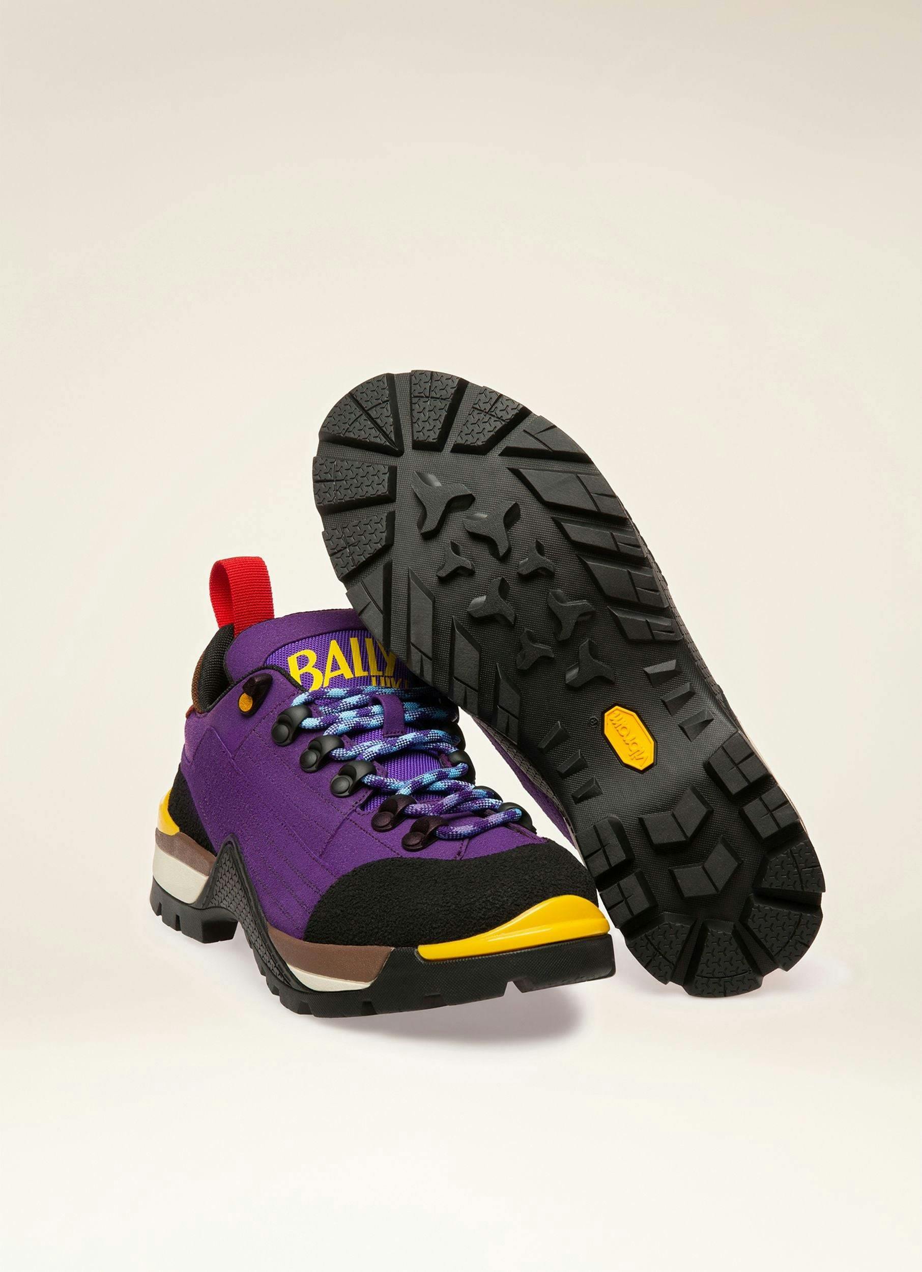 BALLY HIKE Suede Hiking Shoes In Purple - Women's - Bally - 07