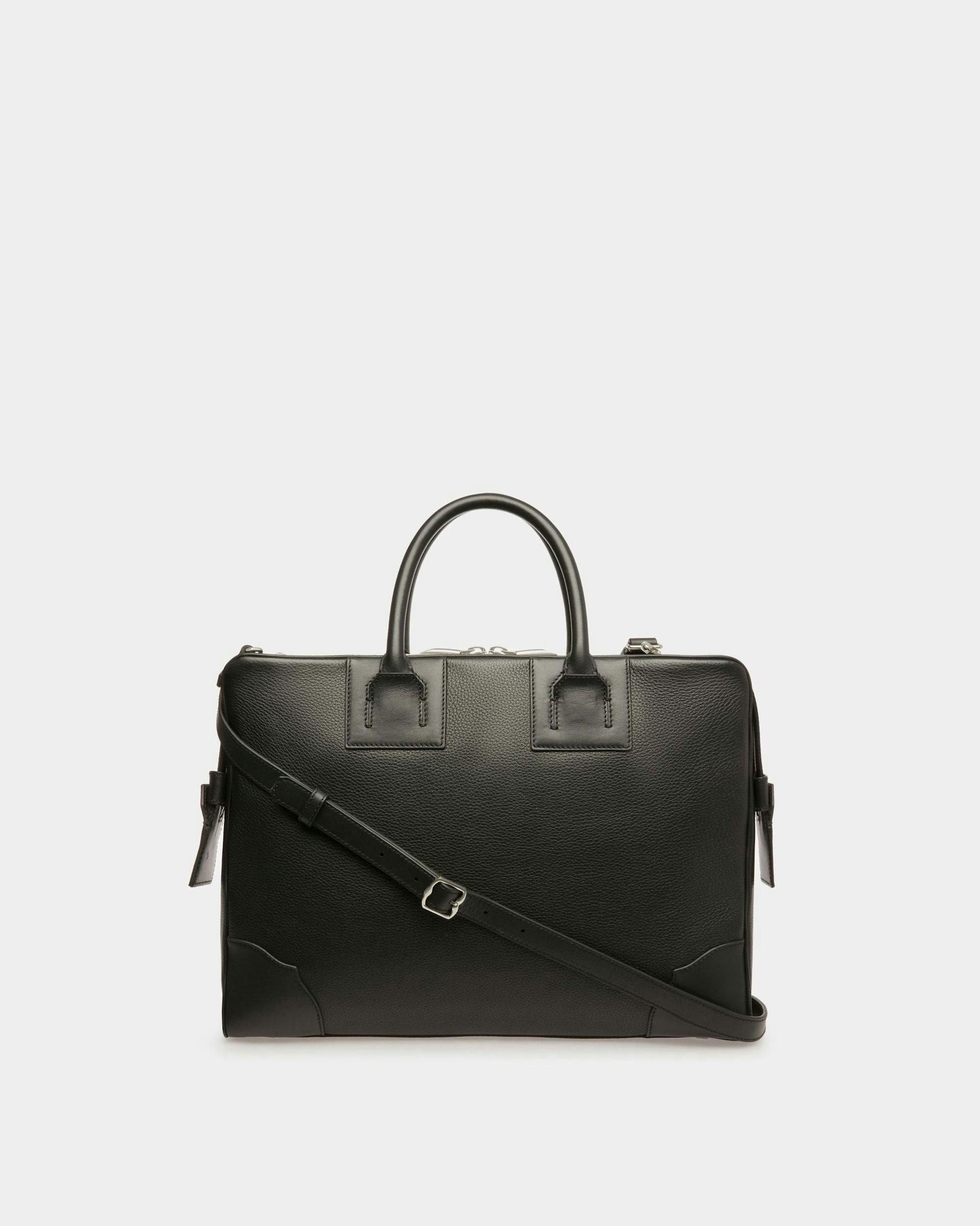 Ribbon Briefcase In Black Leather - Men's - Bally - 02