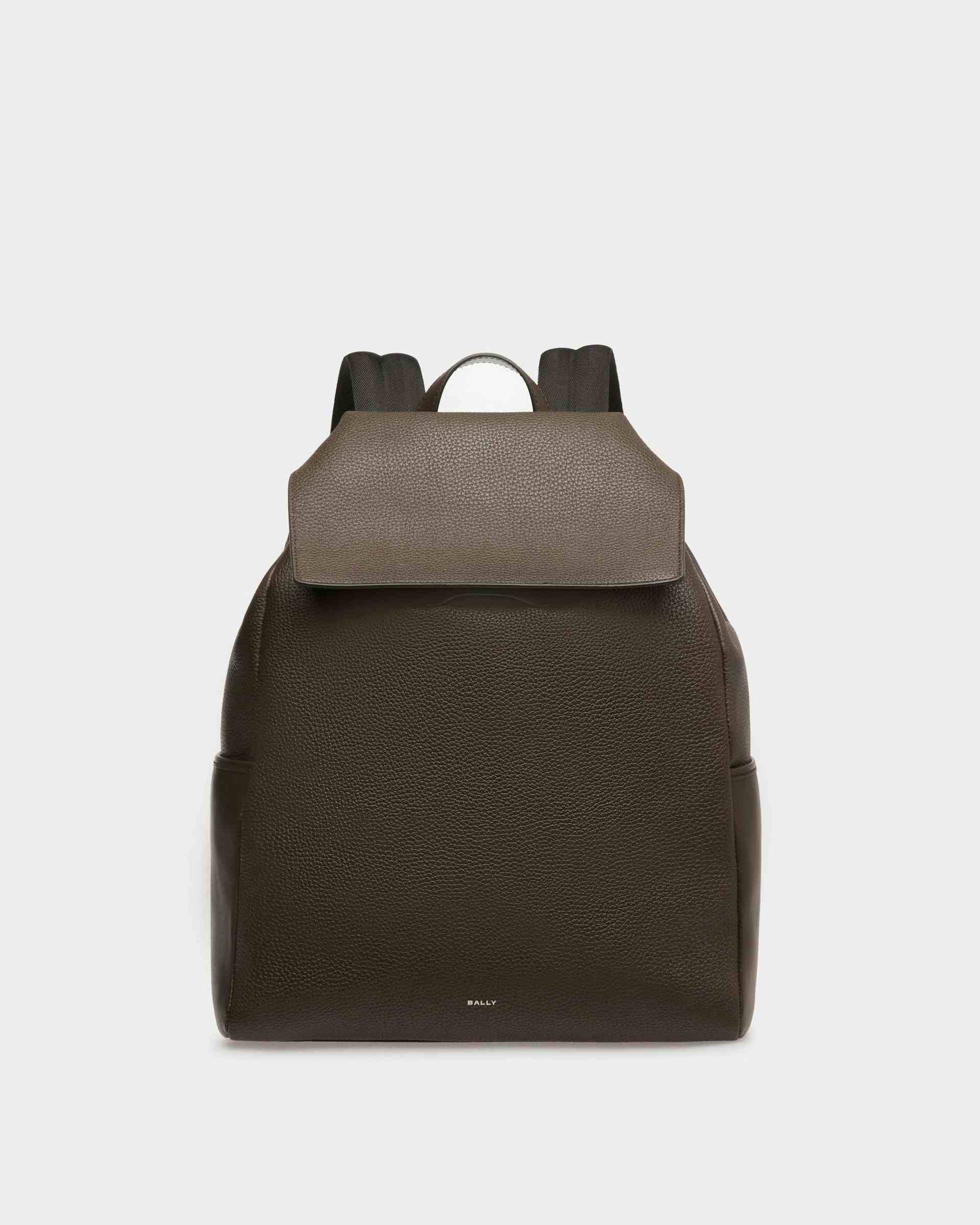 Lago Backpack In Brown Leather - Men's - Bally