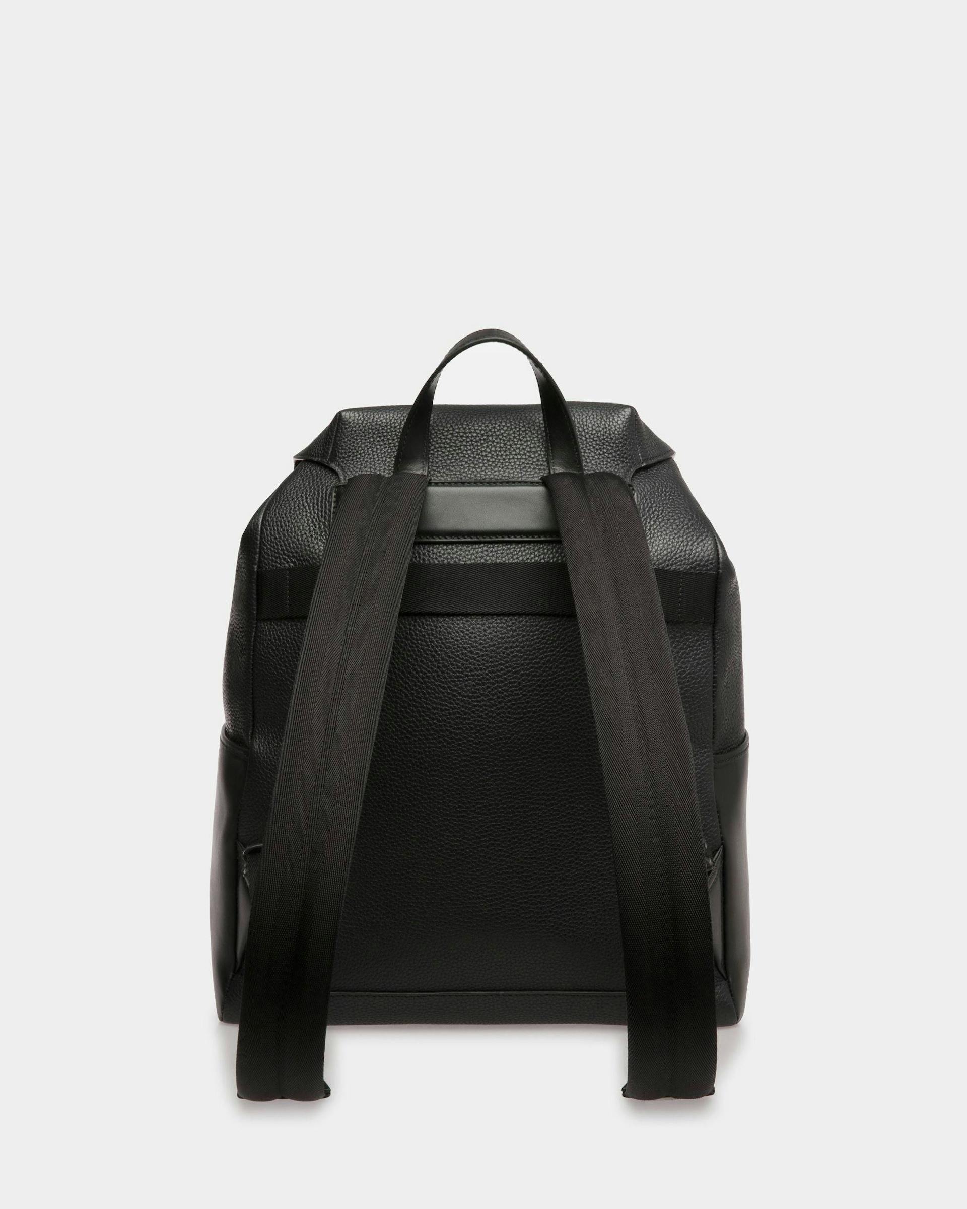 Men's Lago Backpack In Black Leather | Bally | Still Life Back