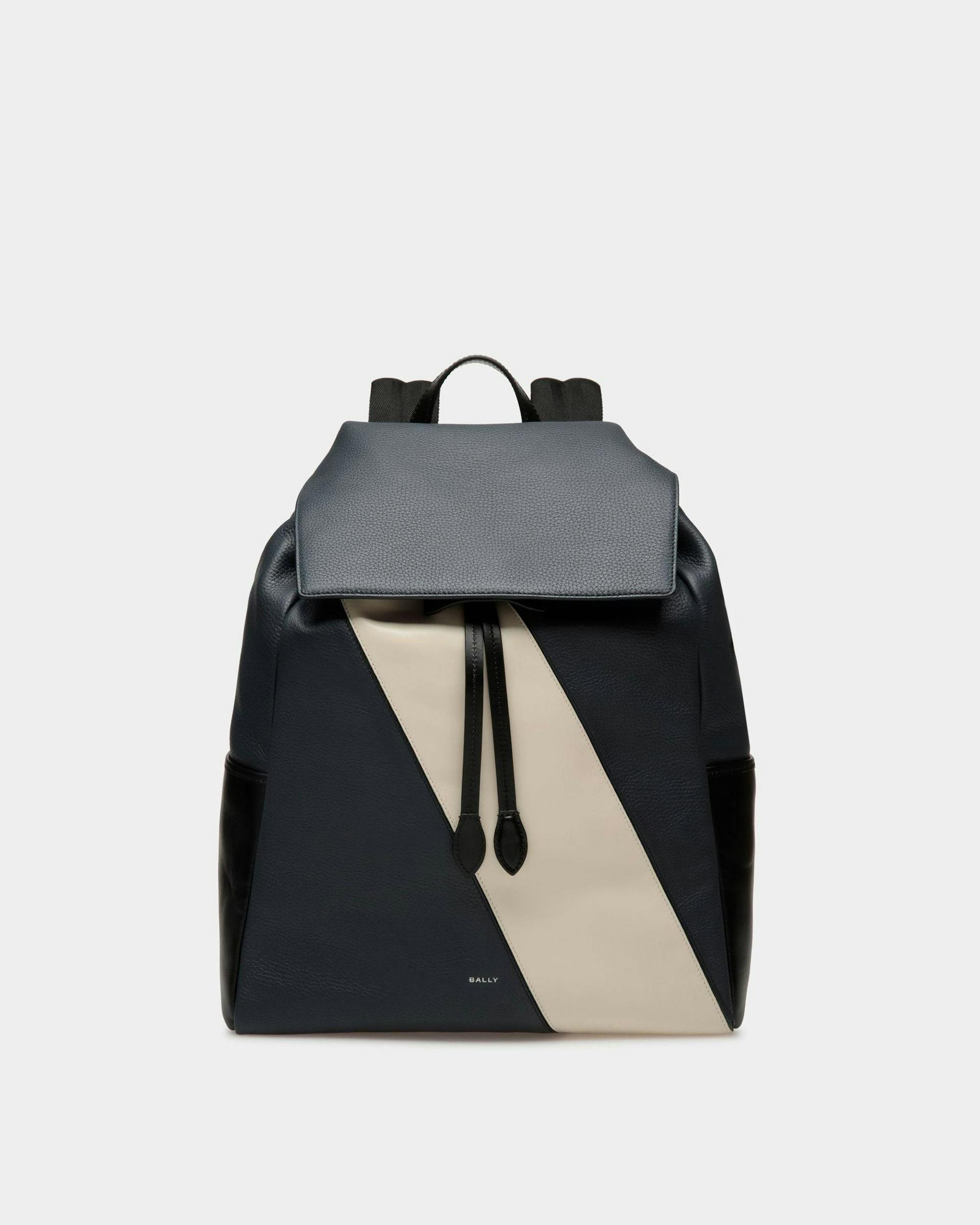 Lago Backpack In Midnight Leather - Men's - Bally - 01