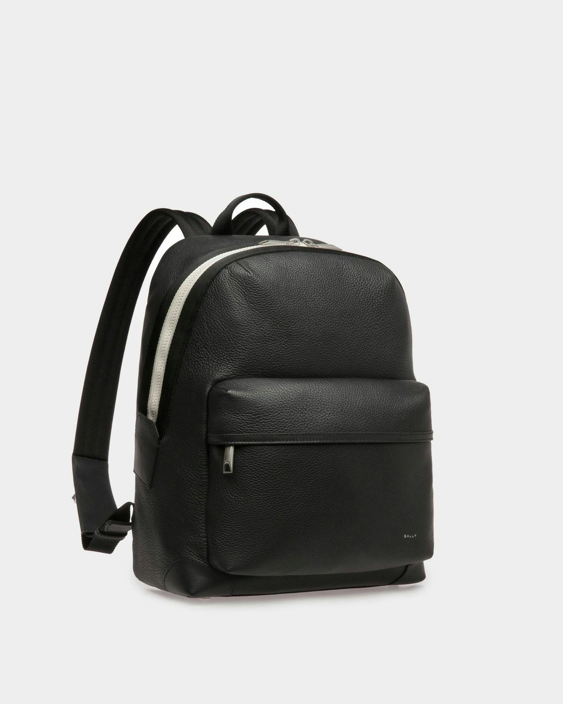 Ribbon Backpack In Black Leather - Men's - Bally - 04
