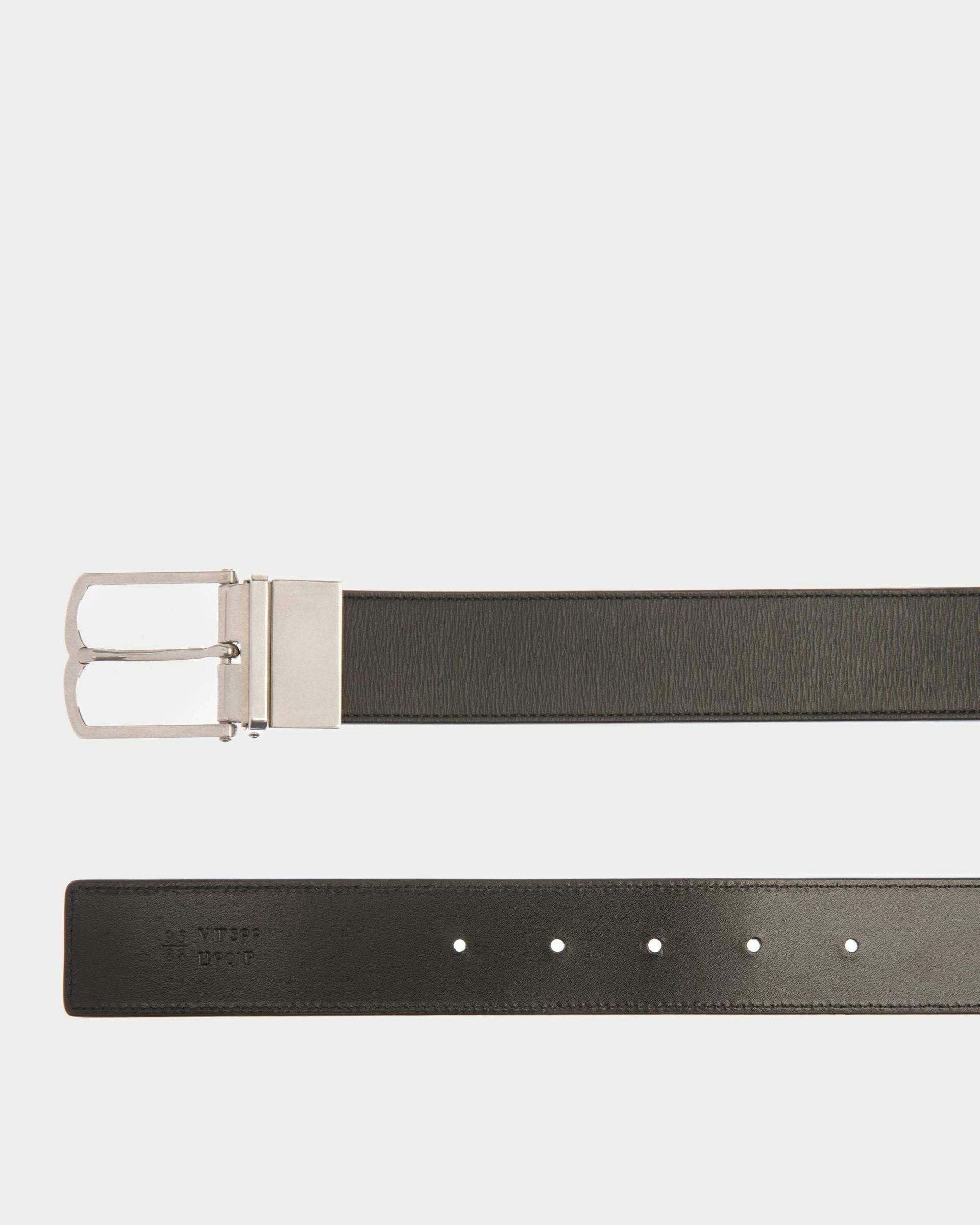 Men's 35mm Dress Belt In Black Leather | Bally | Still Life Detail
