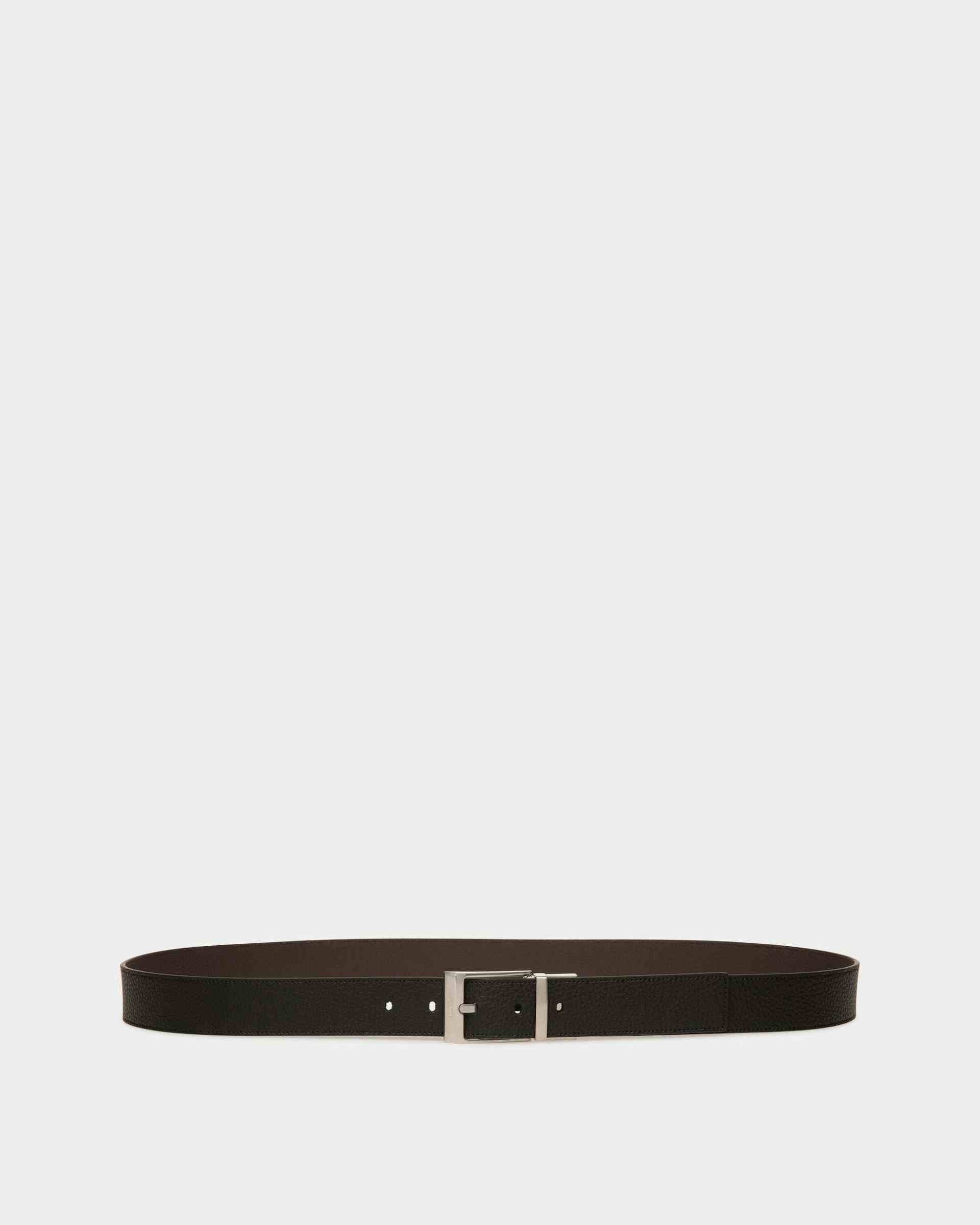 Dress Belt In Brown And Black Leather - Men's - Bally