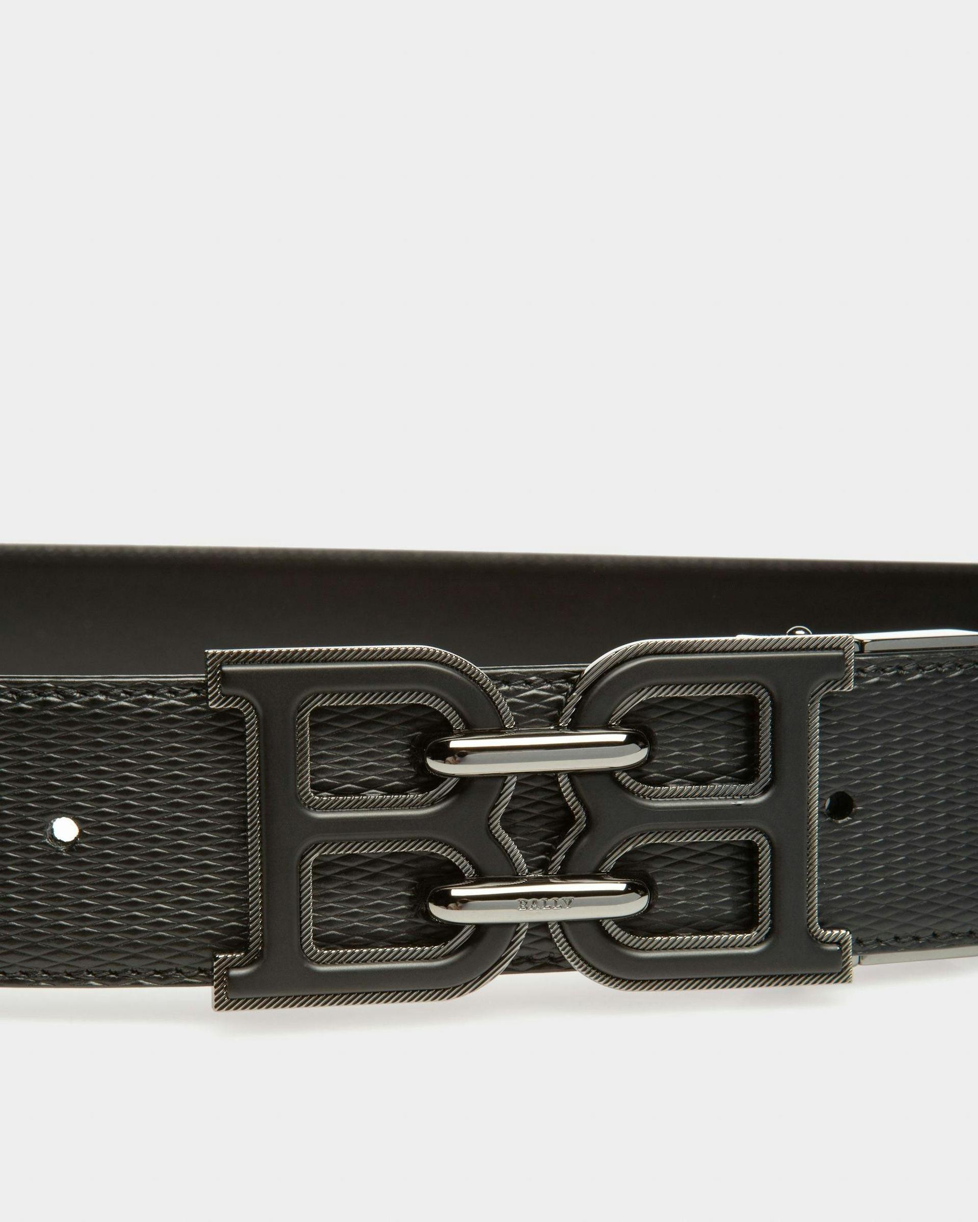 B-Chain Leather 40Mm Belt In Black - Men's - Bally - 03