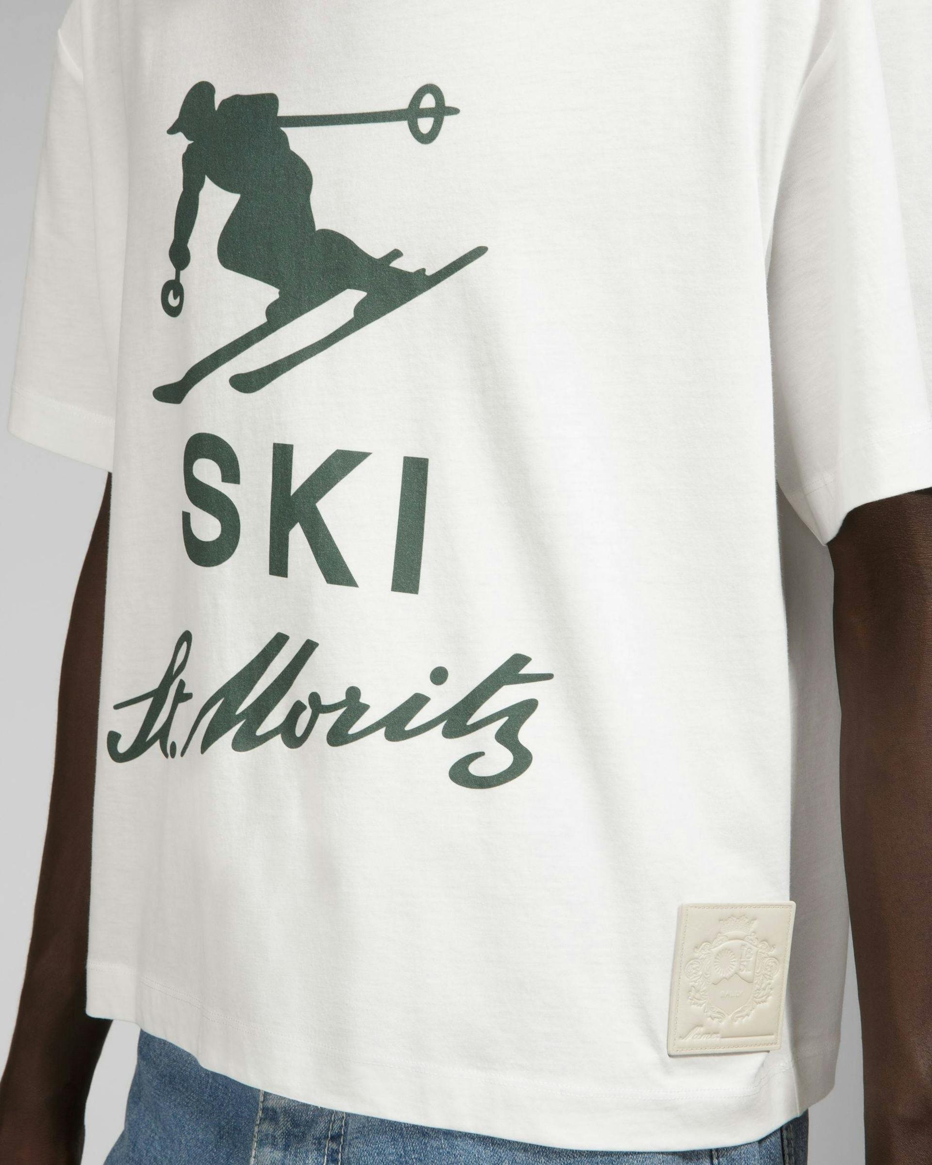 Ski St Moritz Cotton T-Shirt In Bone - Men's - Bally - 09