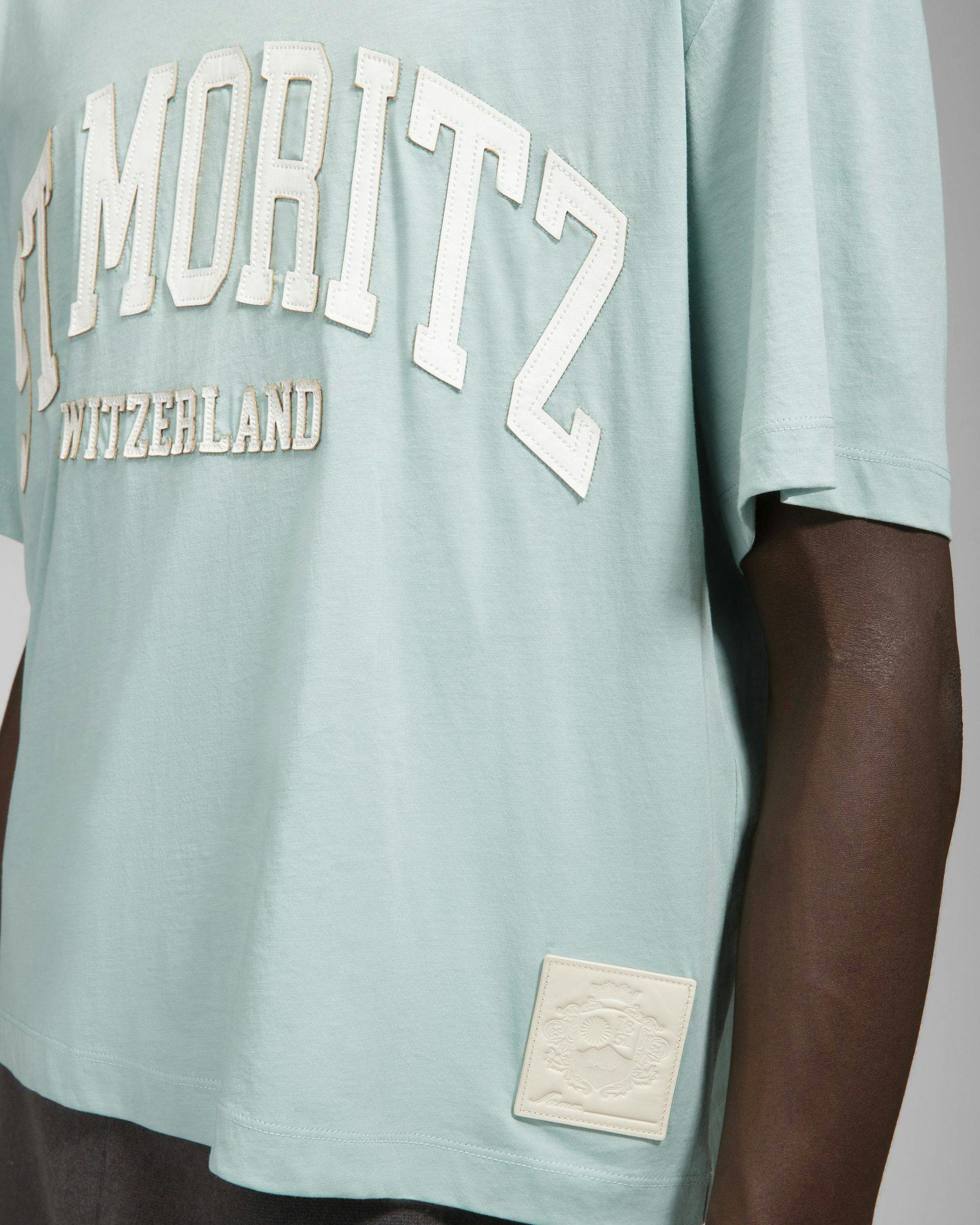 St Moritz Cotton T-Shirt In Blue - Men's - Bally - 04