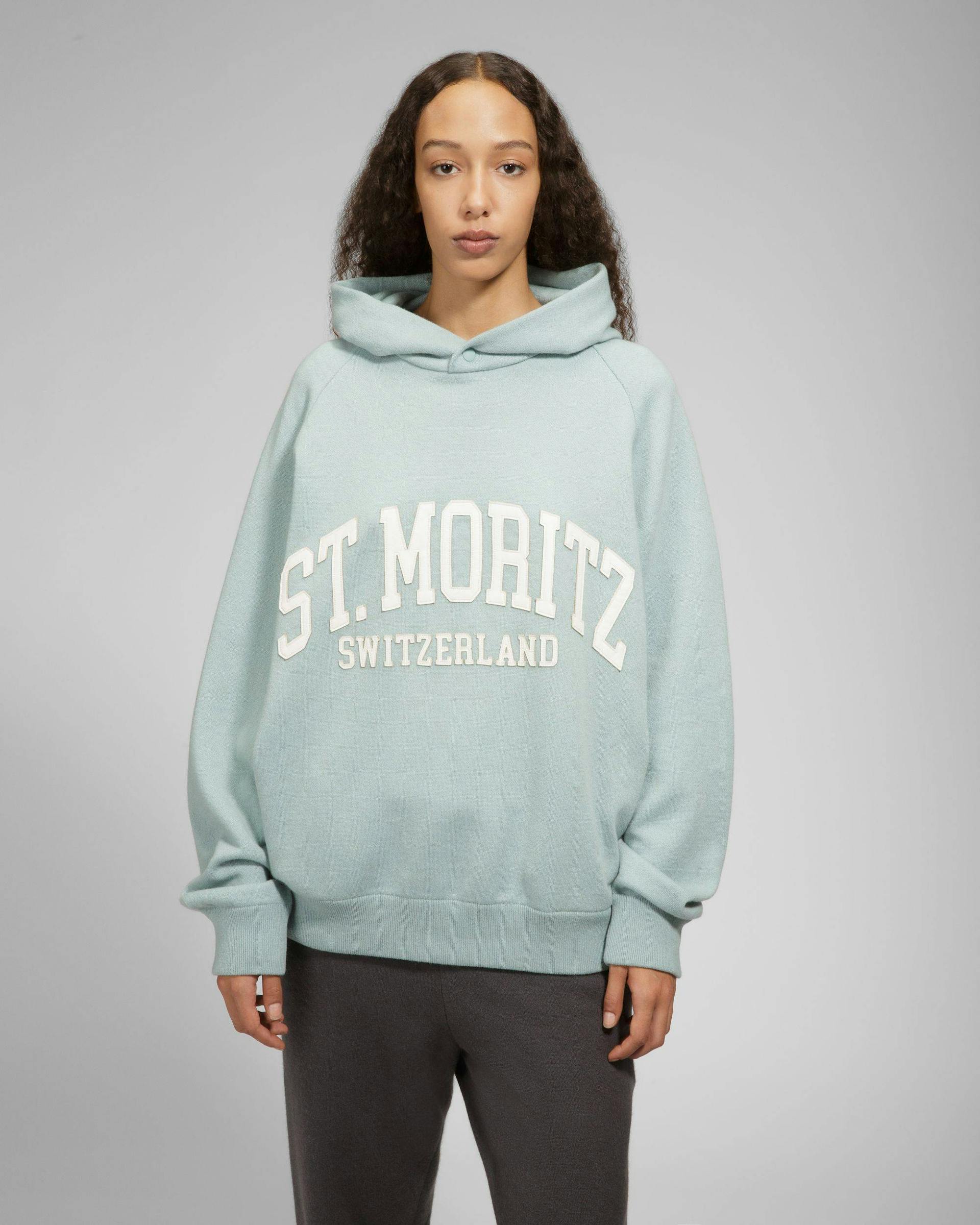 St Moritz Hoodie Cashmere Sweatshirt In Light Blue - Men's - Bally - 06