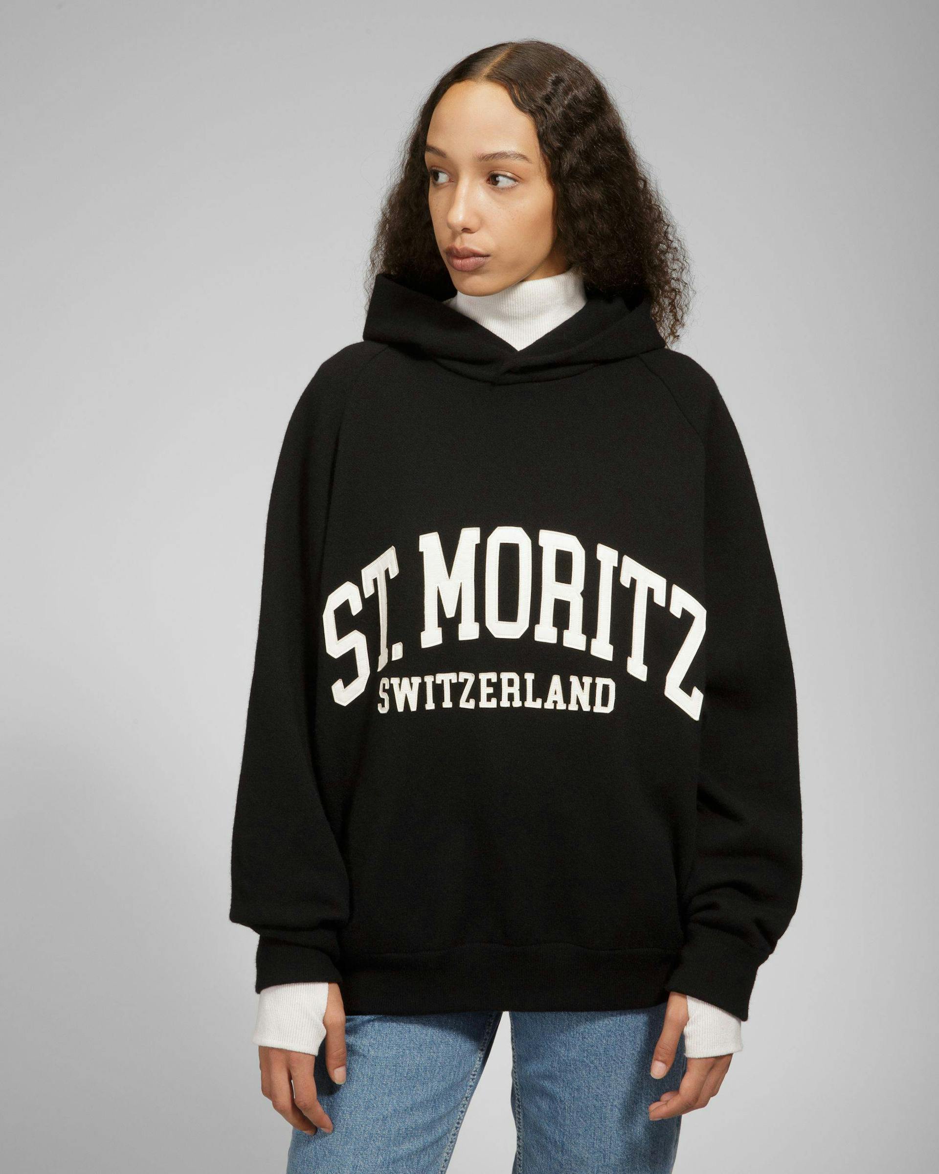 St Moritz Hoodie Cashmere Sweatshirt In Black - Men's - Bally - 06