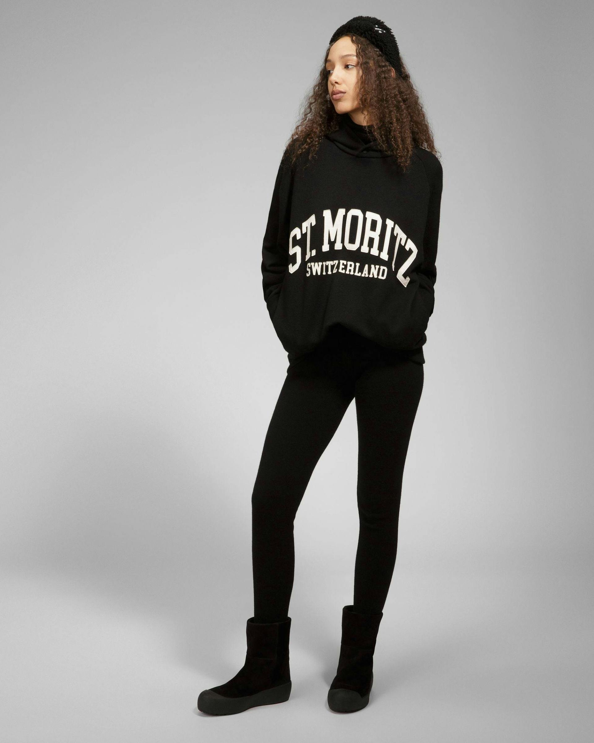 St Moritz Hoodie Cashmere Sweatshirt In Black - Men's - Bally - 08