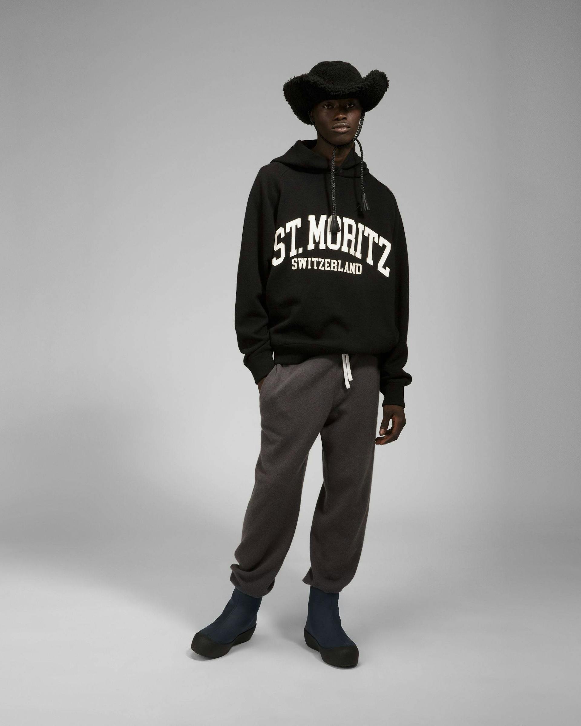 St Moritz Hoodie Cashmere Sweatshirt In Black - Men's - Bally - 10