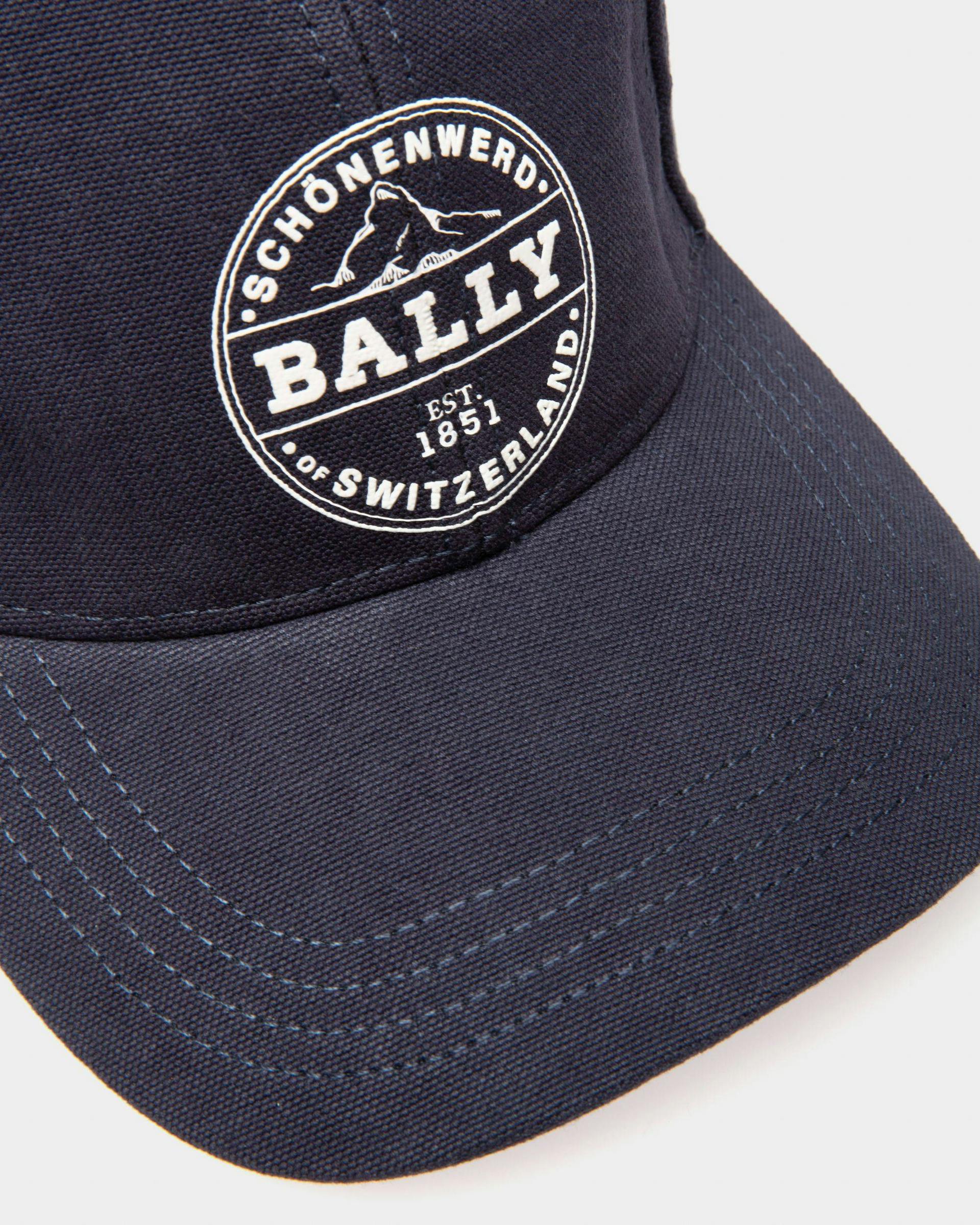 Casquette De Baseball En Coton Biologique Bleu Marine - Homme - Bally - 03